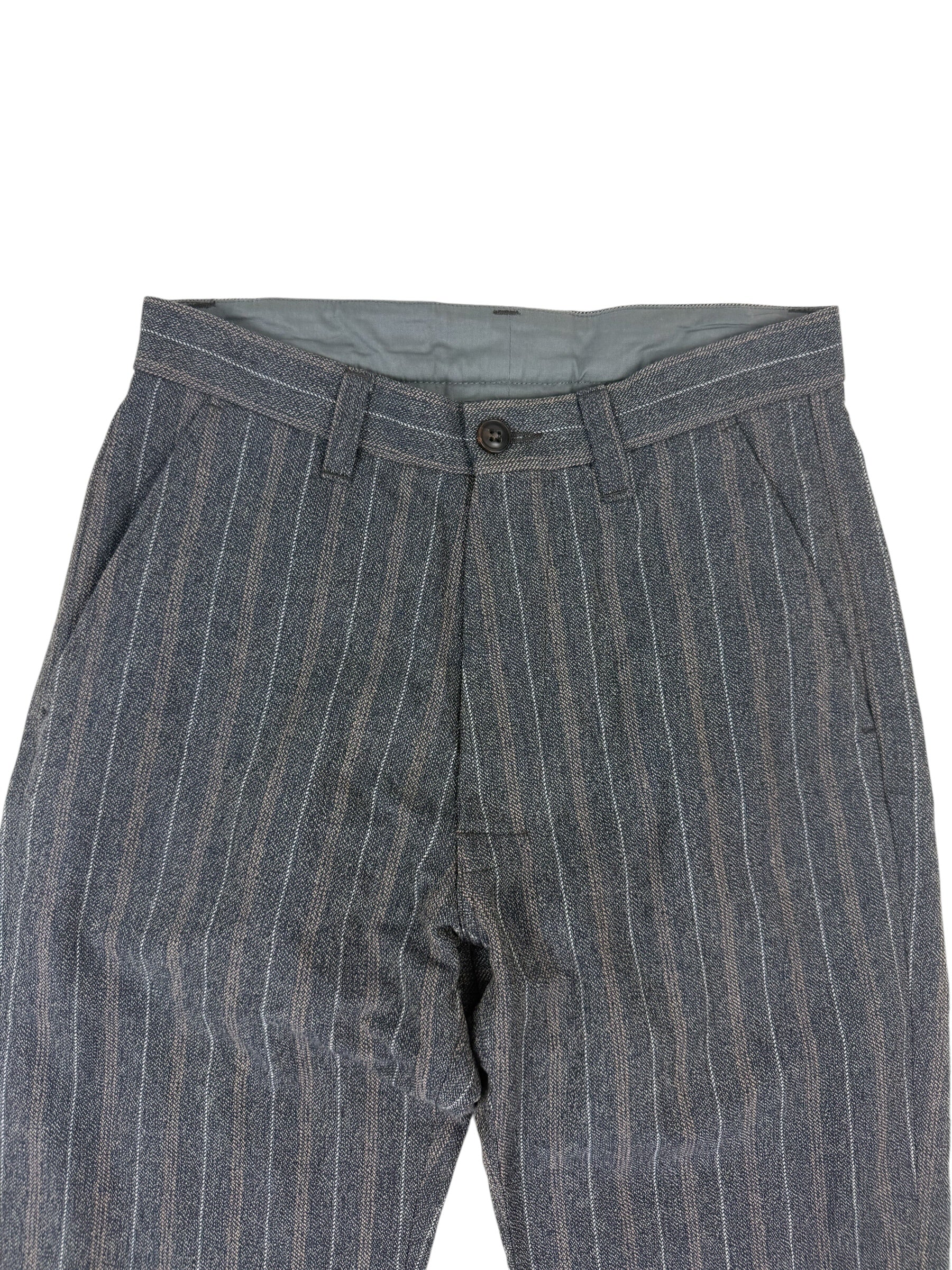 Nigel Cabourn Authentic Navy Pinstripe Formal Pants