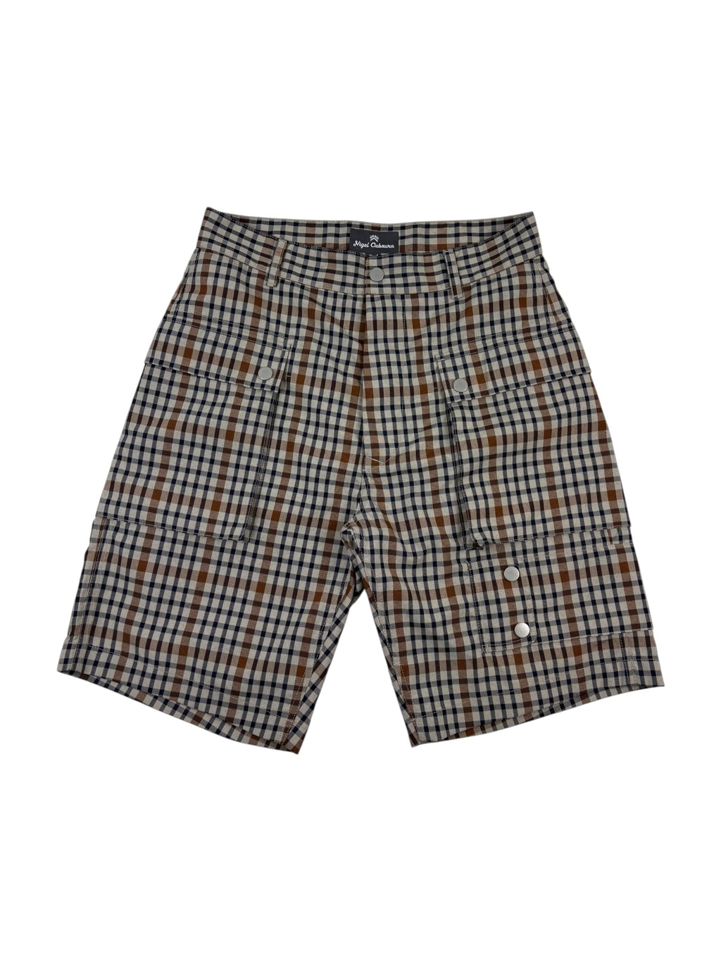 Nigel Cabourn Stone Check-4 Tool Shorts