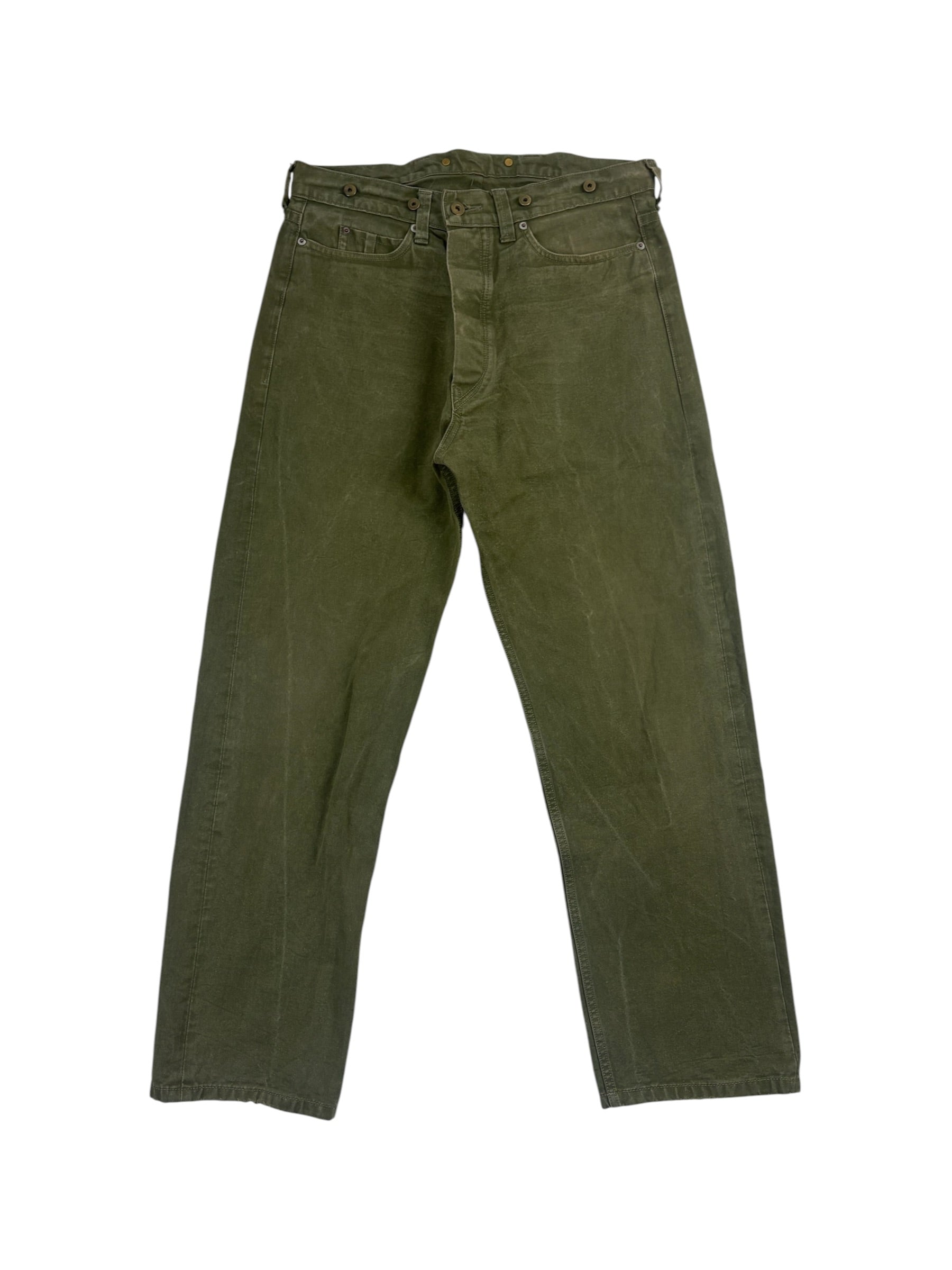 Nigel Cabourn Authentic Military Green Railway Pants