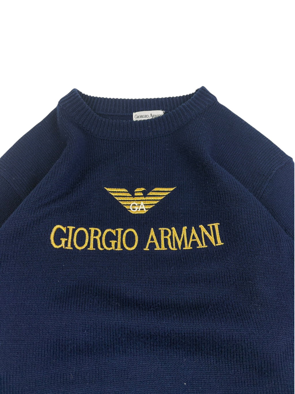 Giorgio Armani 80s Embroidered Knit