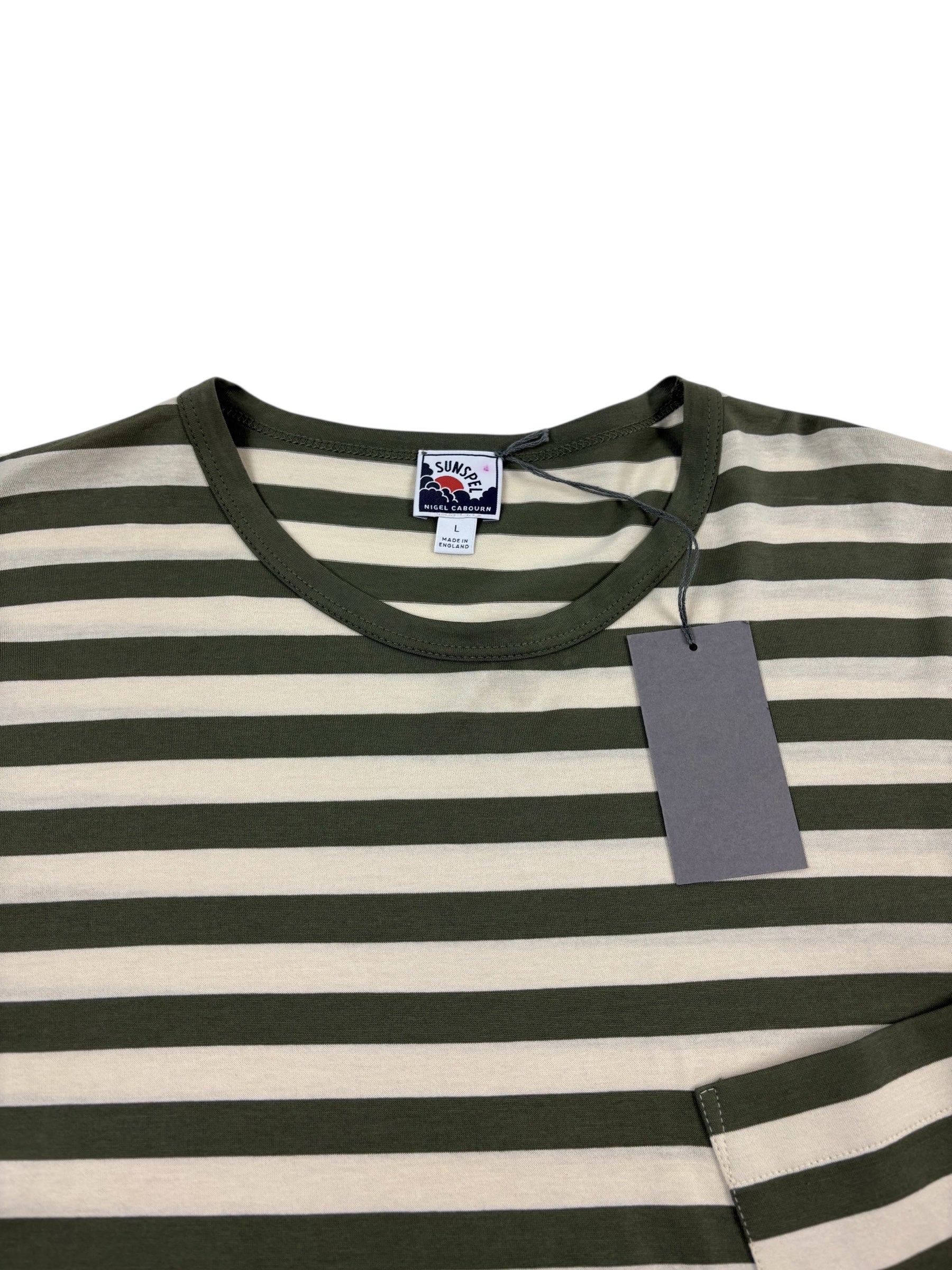 Nigel Cabourn Sunspel Pocket Stripe T-Shirt