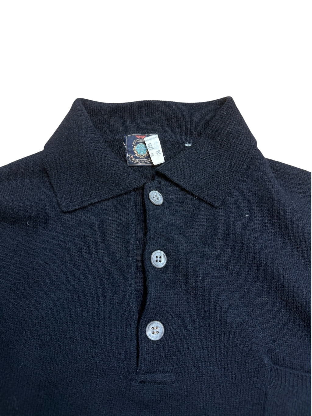 Emporio Armani 80s Wool Polo Jersey