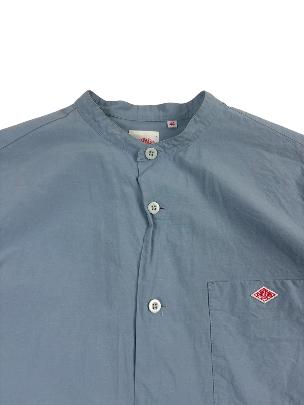 Danton Broadcloth Band Collar Shirt