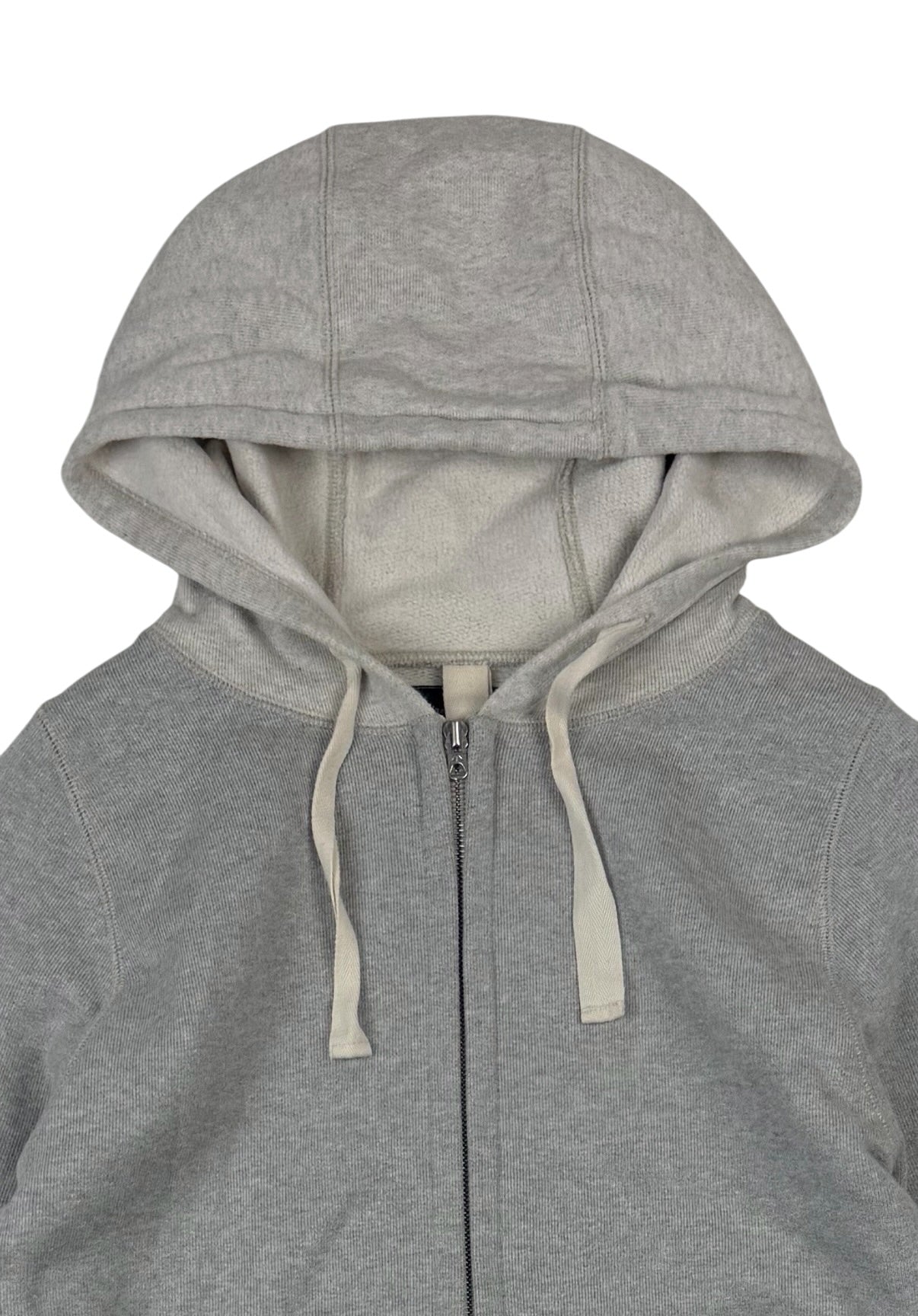 Nigel Cabourn Army Gym Grey Two-Tone Zip Up Hoodie