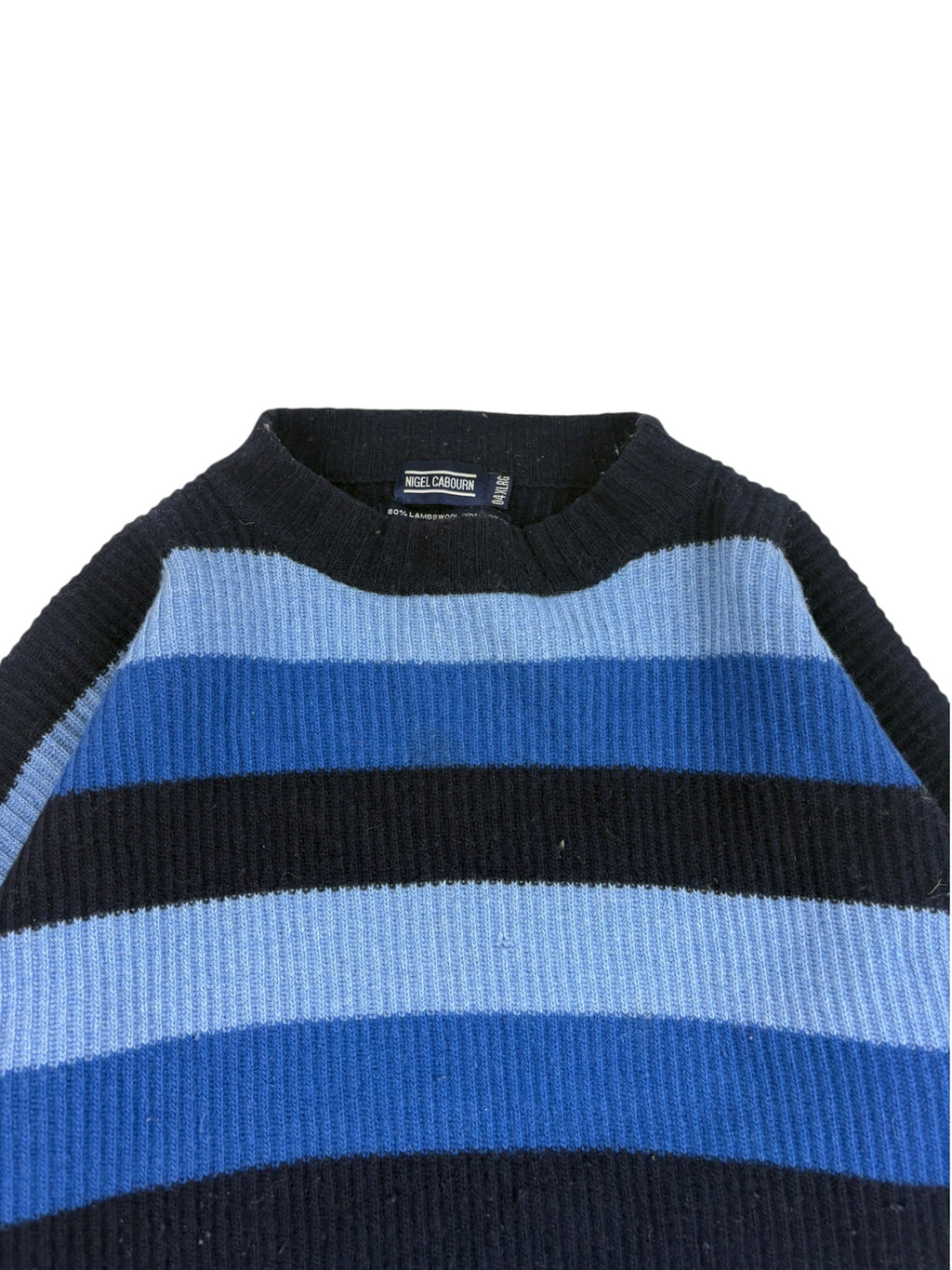 Nigel Cabourn Sportswear 90s Striped Wool Sweatshirt