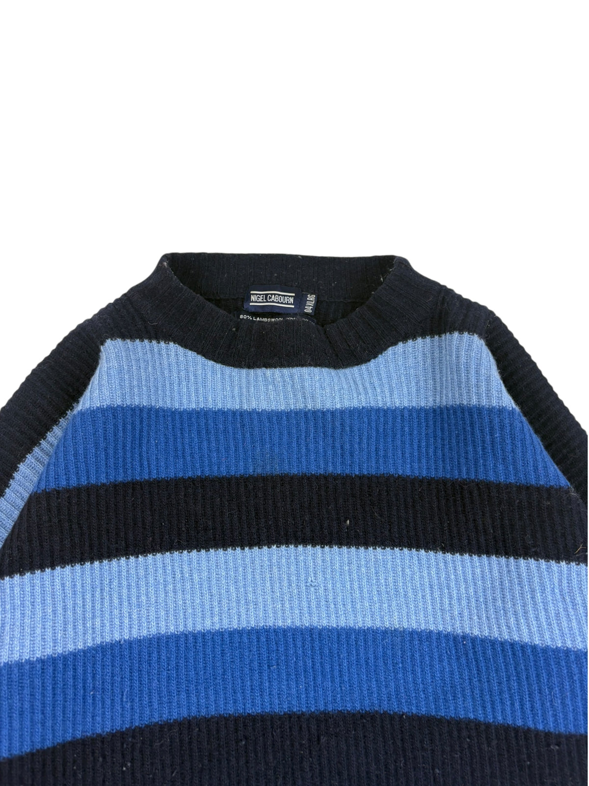 Nigel Cabourn Sportswear 90s Striped Wool Sweatshirt