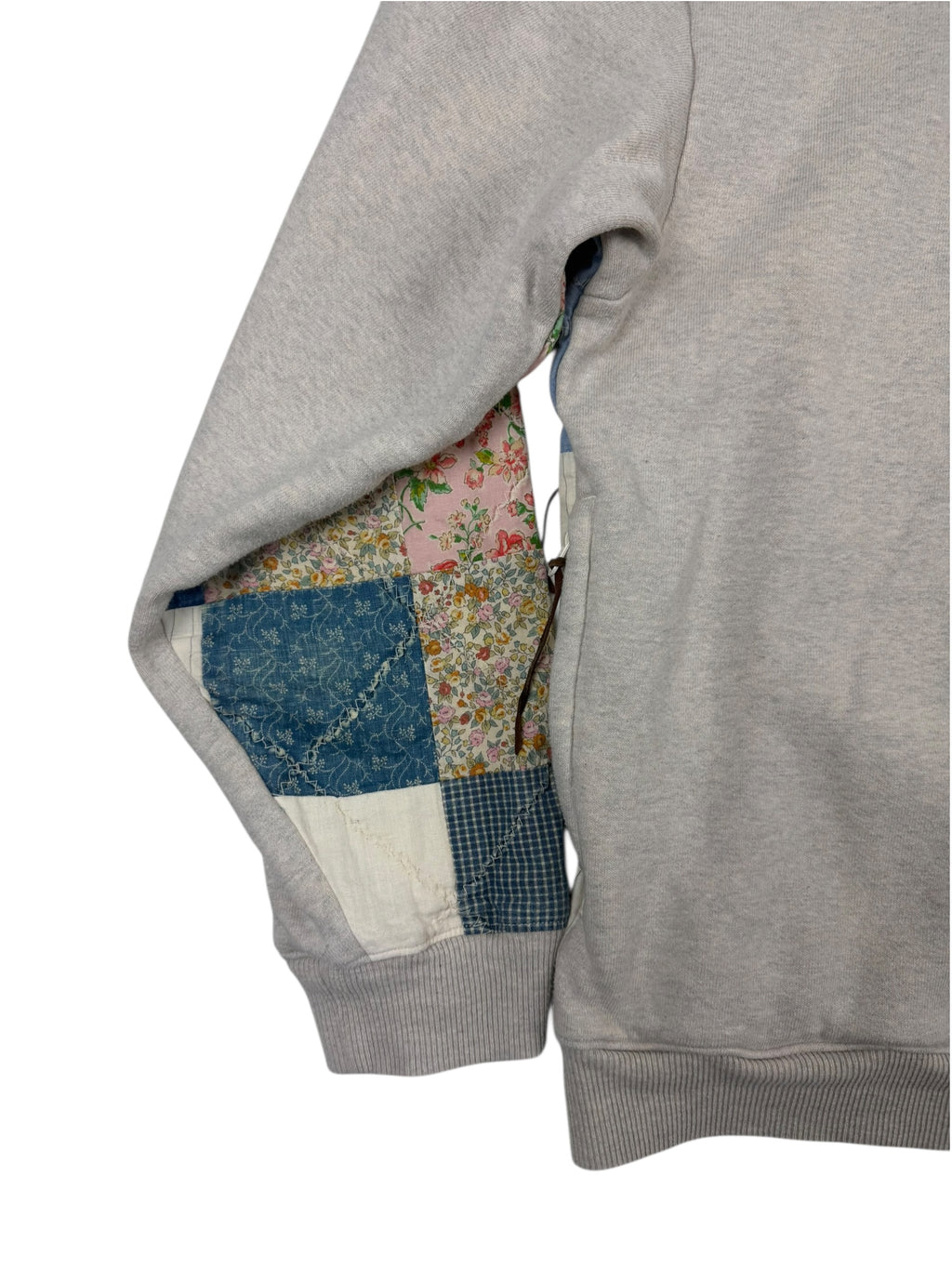 Kapital Quilted Patchwork 2-Tone Sweatshirt
