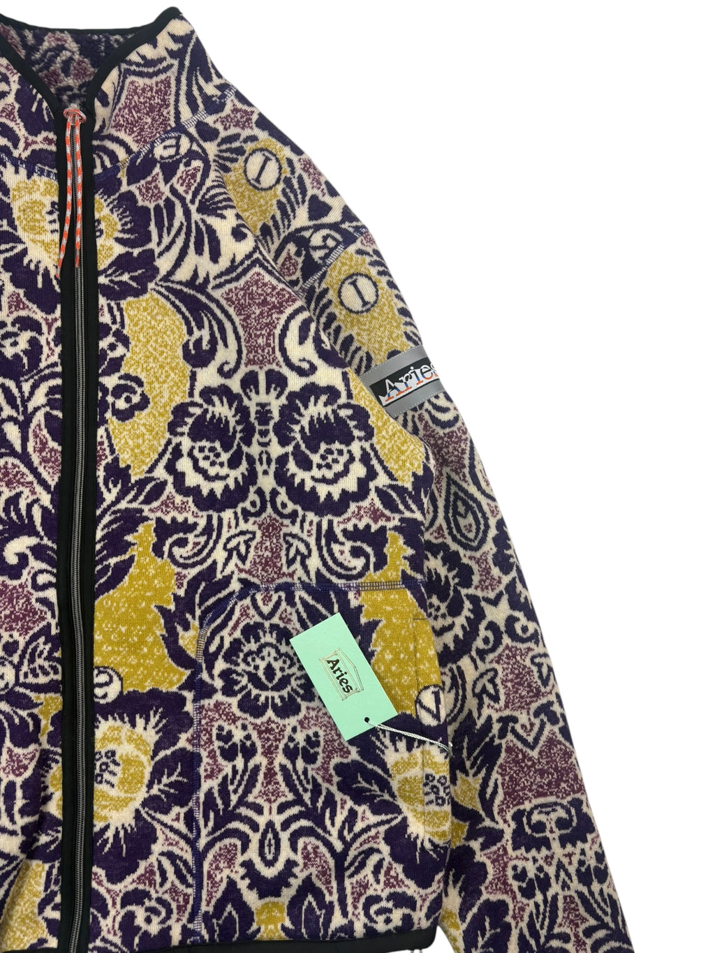 Aries Arise Fleur Fleece Reversible Zip Up Jacket