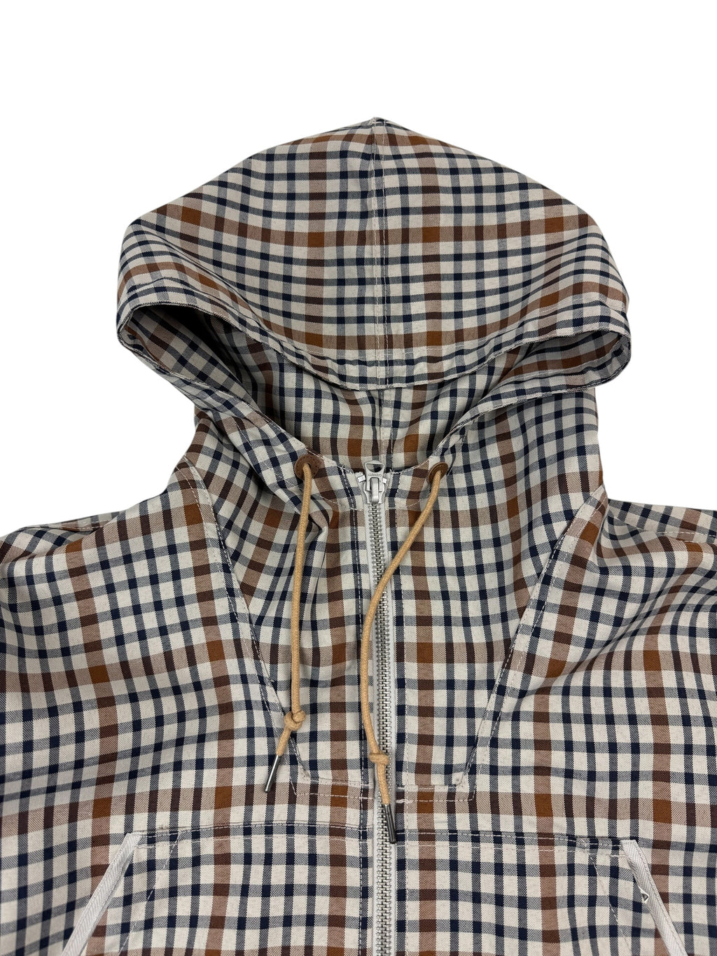 Nigel Cabourn Mainline Stone Check Zip Smock