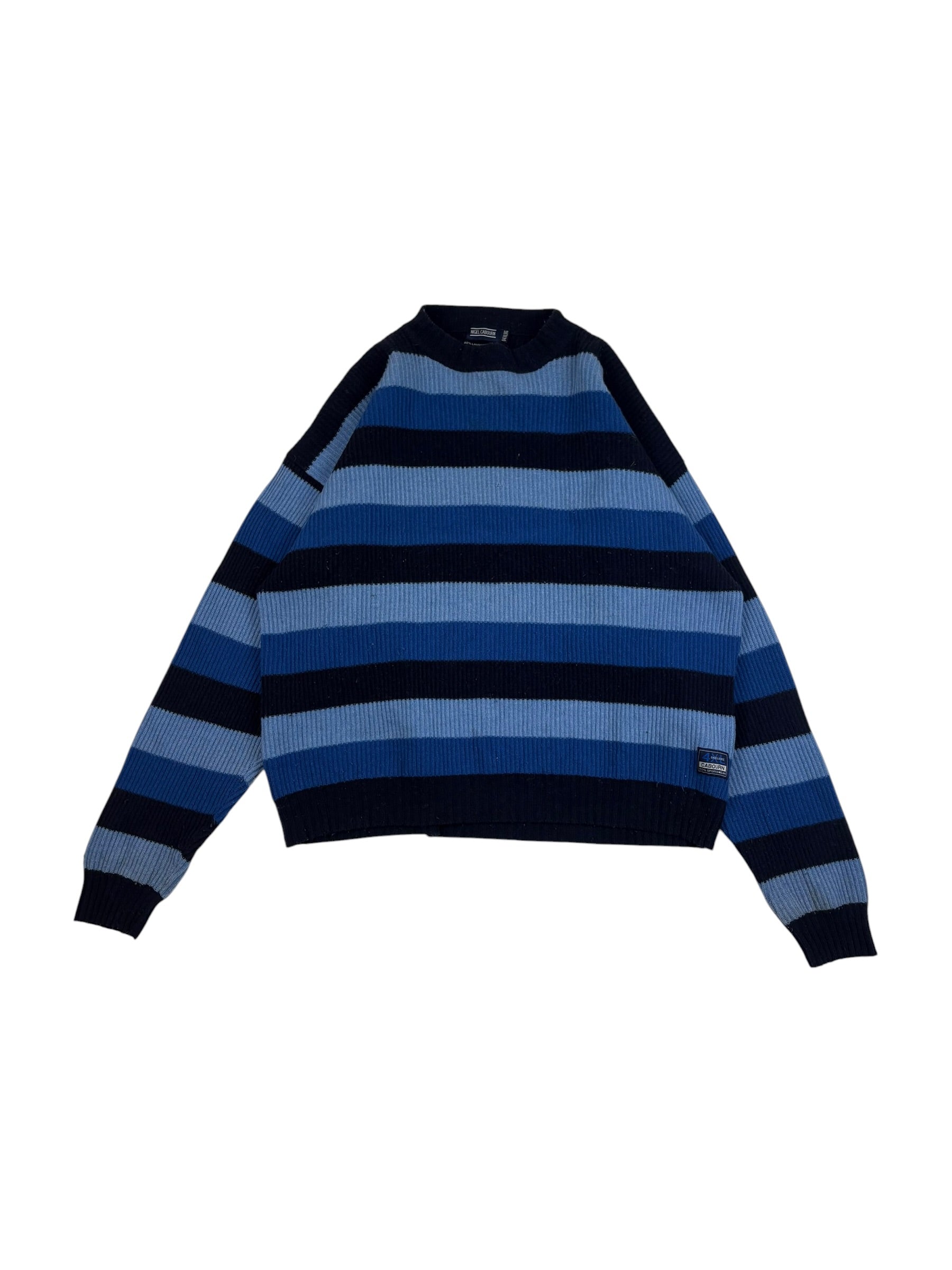 Nigel Cabourn Sportswear 90s Striped Wool Sweatshirt