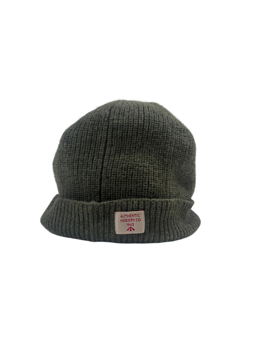 Nigel Cabourn Authentic Olive Grey Solid Beanie