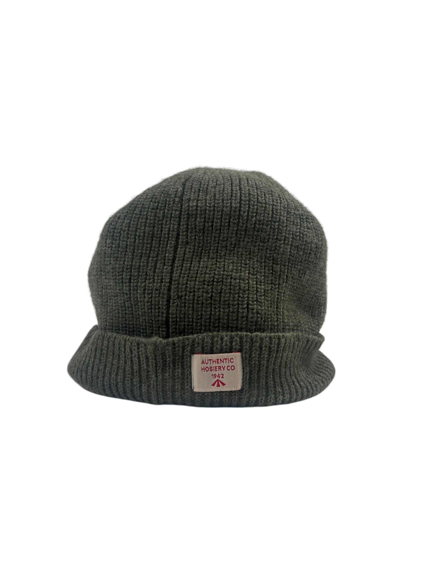 Nigel Cabourn Authentic Olive Grey Solid Beanie