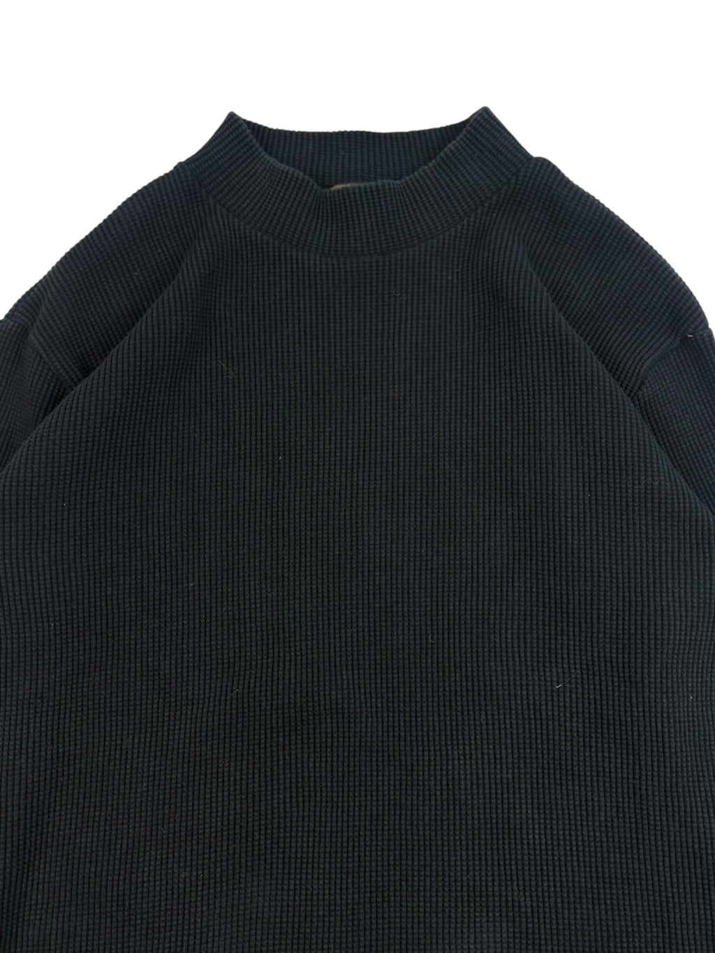 Nigel Cabourn Mainline Waffle Knit Mock Neck Sweatshirt
