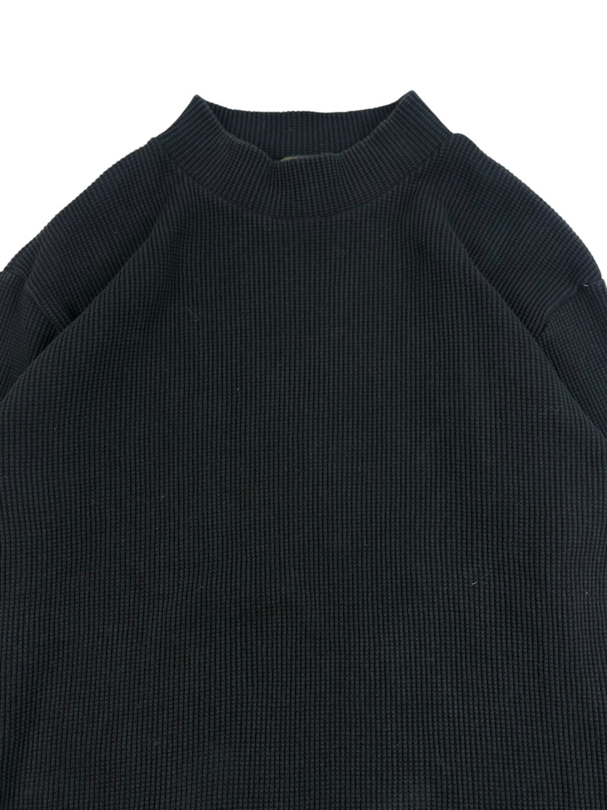 Nigel Cabourn Mainline Waffle Knit Mock Neck Sweatshirt