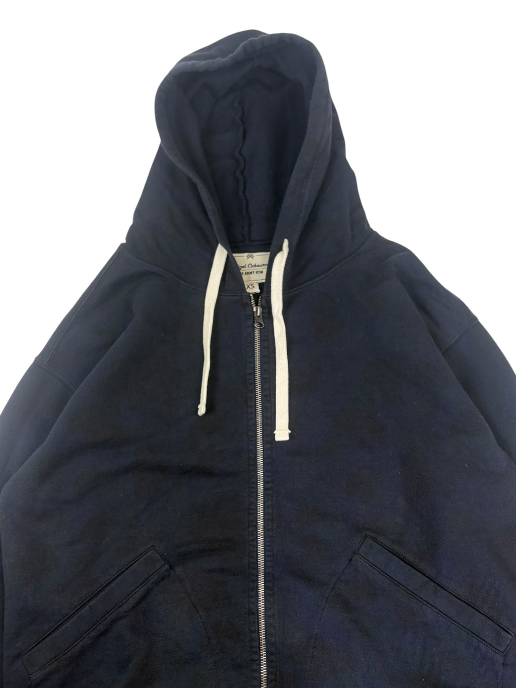 Nigel Cabourn Army Gym Navy Camo Zip Up Hoodie
