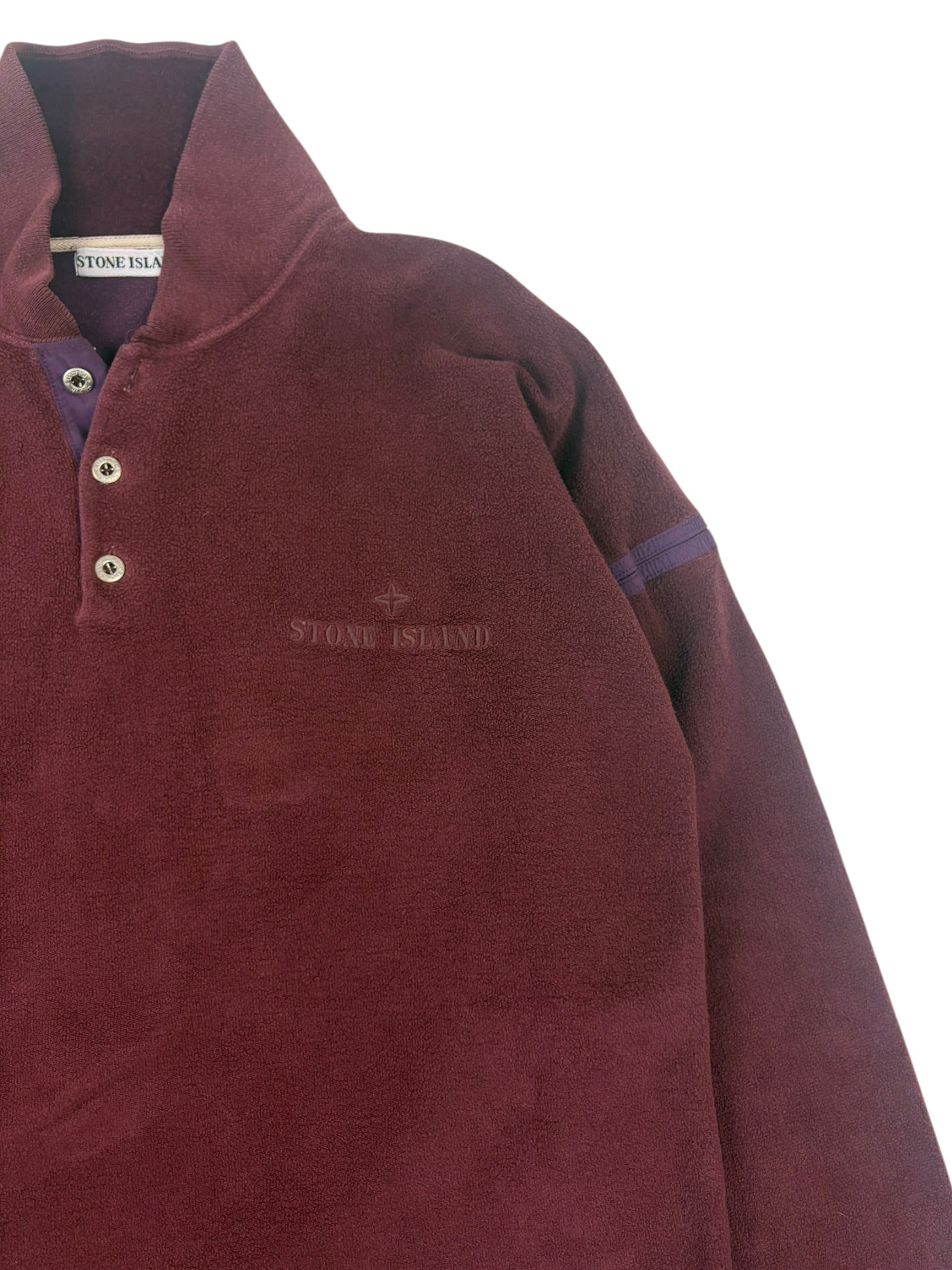 Stone Island SS87 Henley Collar Pullover Sweatshirt