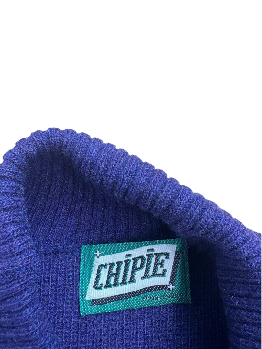 Chipie 80s Chest Motif Roll Neck Knit