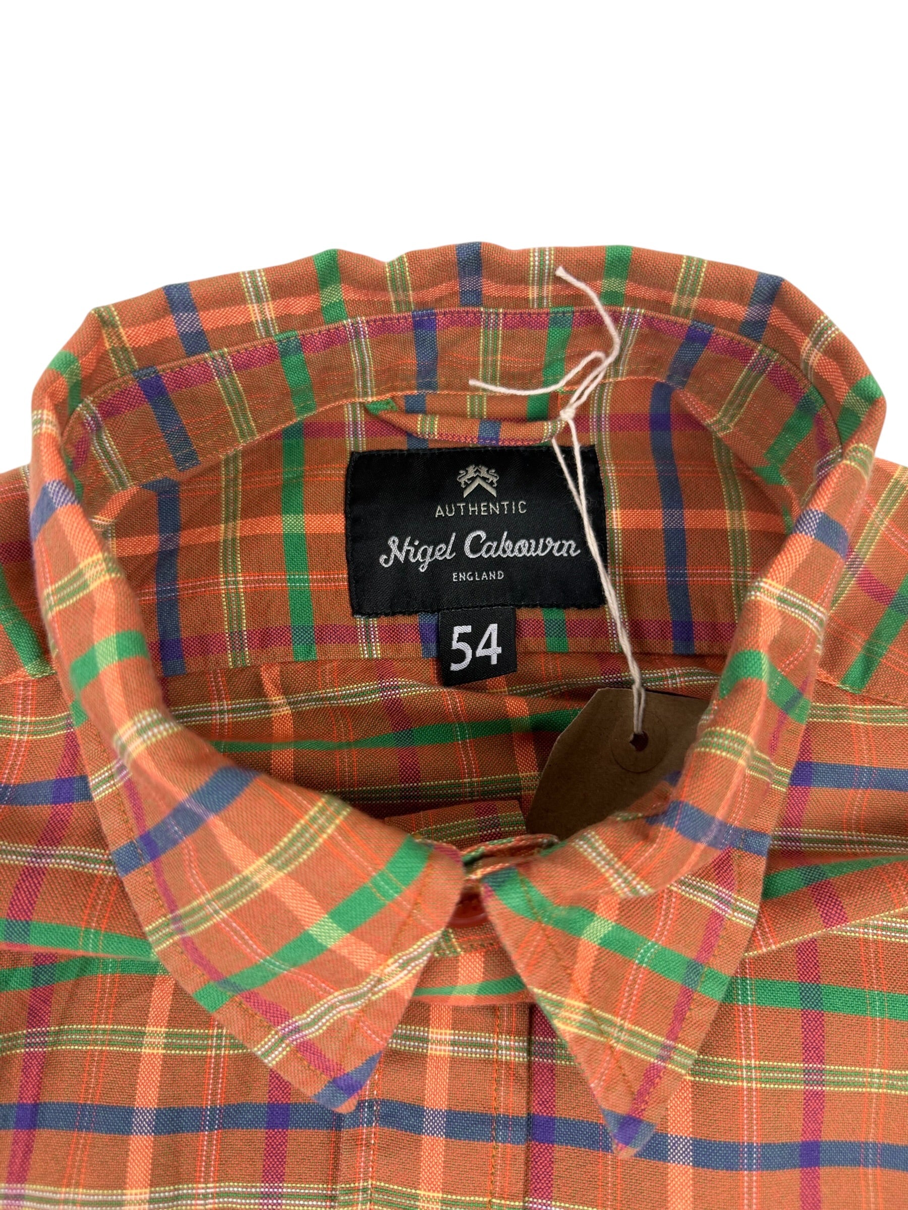 Nigel Cabourn Authentic Orange Check Shirt