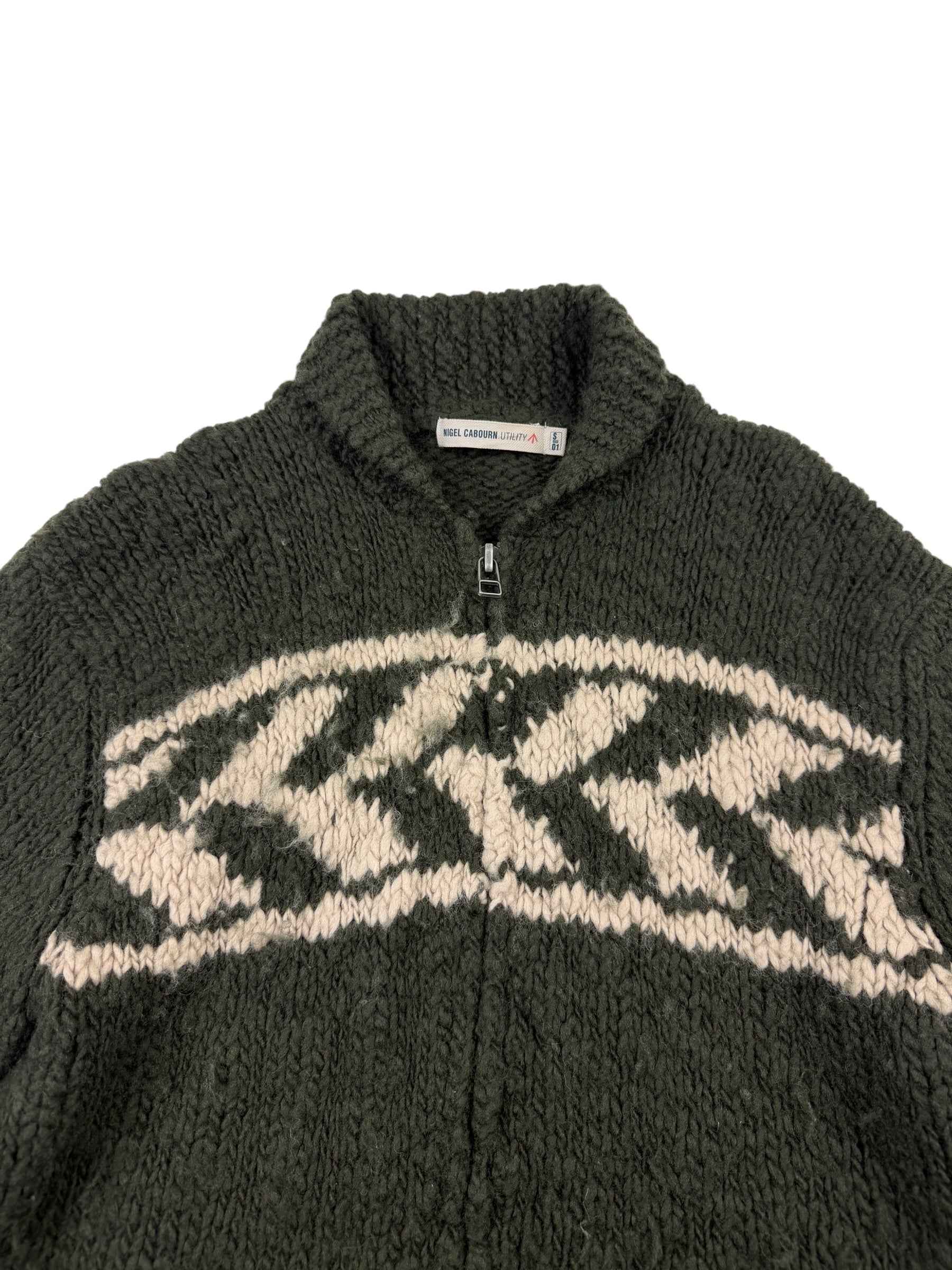 Nigel Cabourn Utility Wool Zip Up Jacket