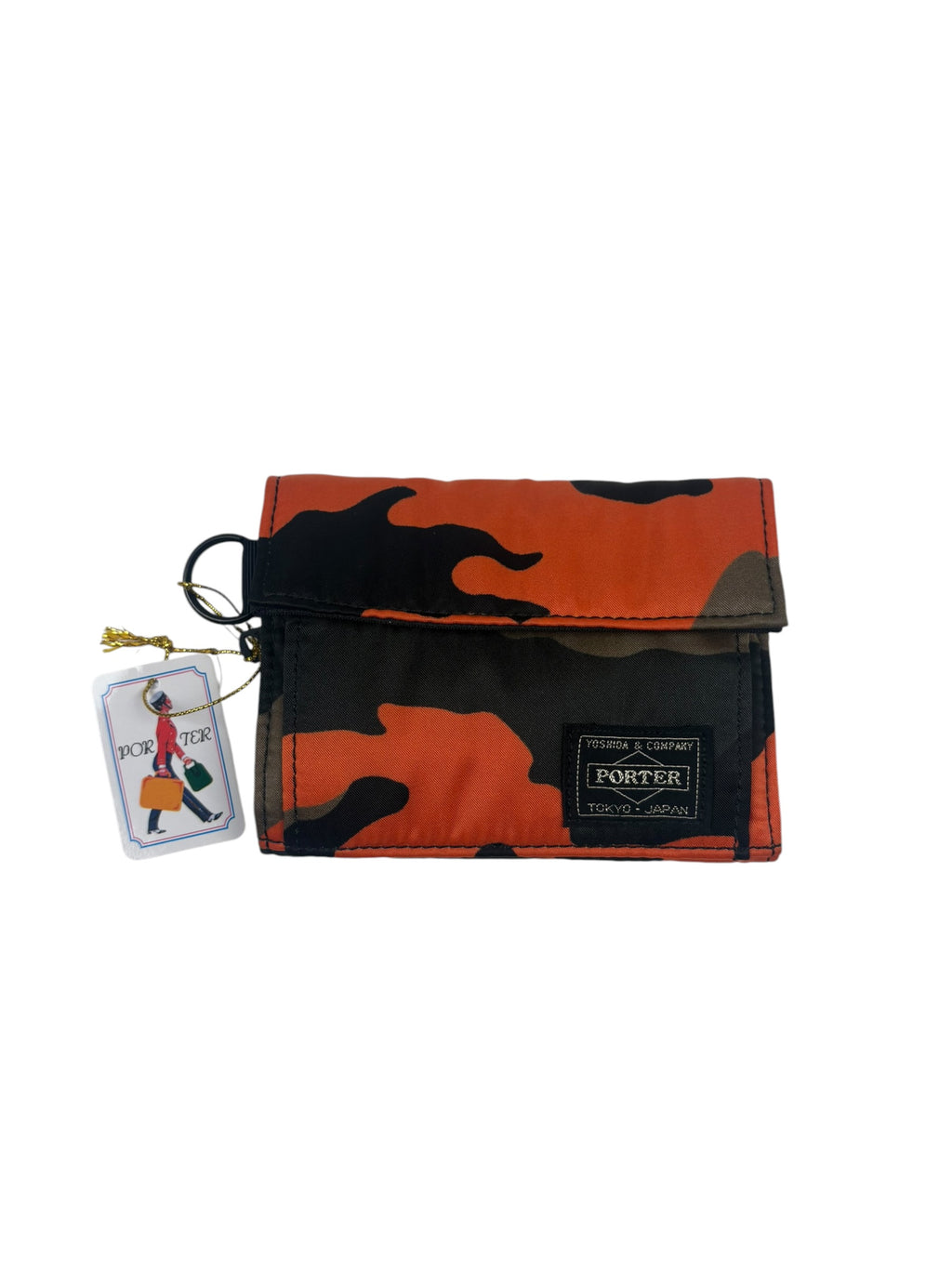 Porter by Yoshida & Company Woodland Orange Camo Wallet