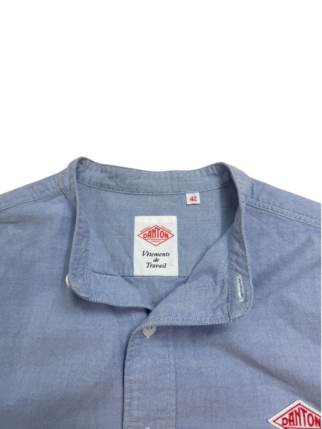 Danton Band Collar Oxford Shirt