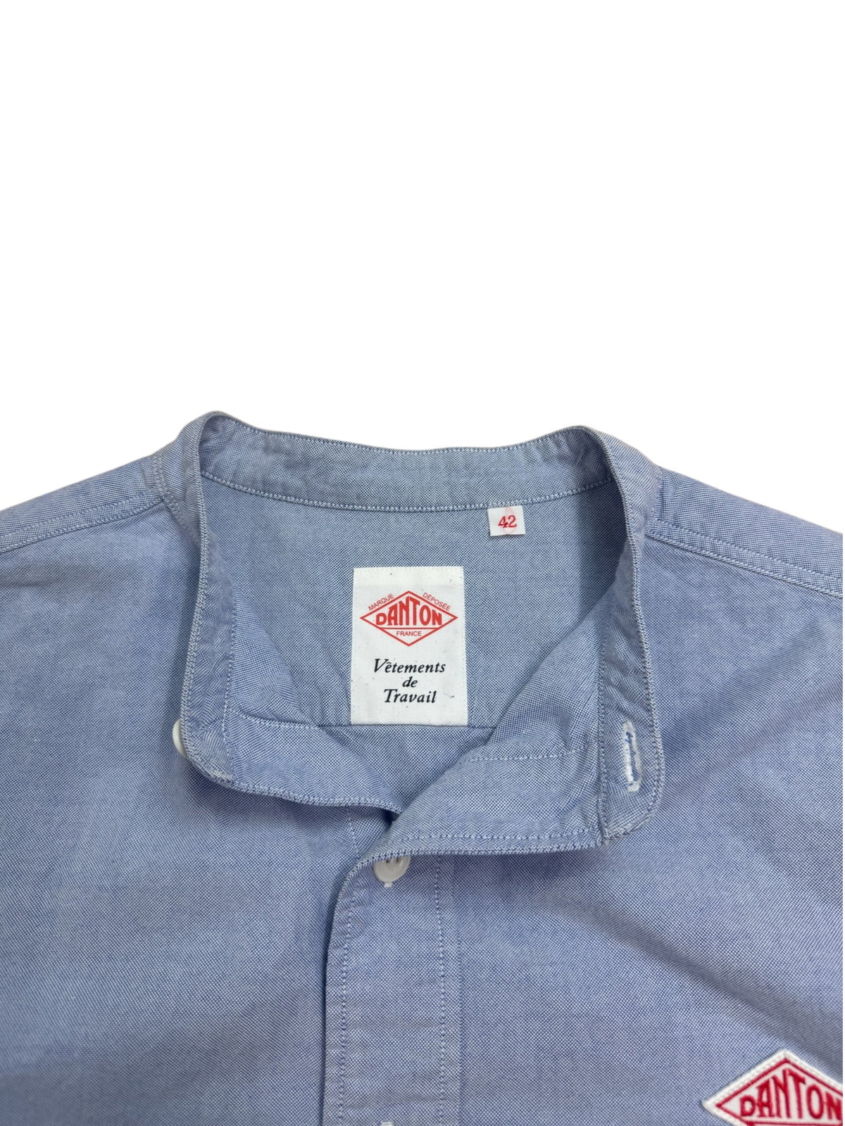 Danton Band Collar Oxford Shirt