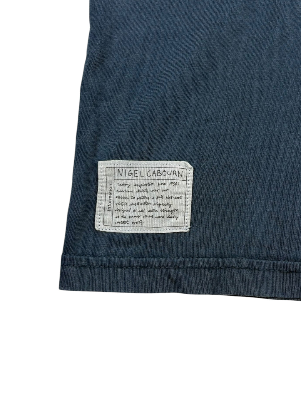 Nigel Cabourn Authentic EP T-Shirt Stonewash Denim
