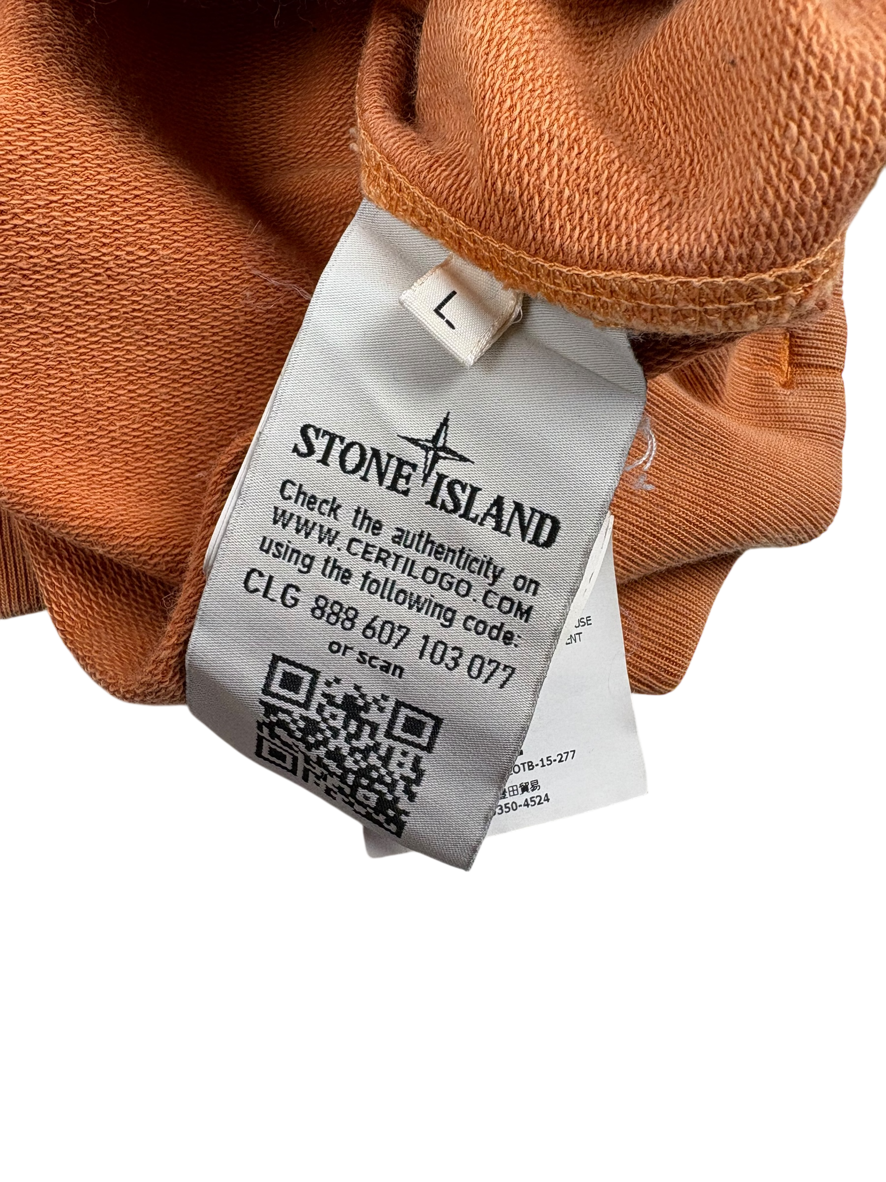 Stone Island Orange Crewneck Sweatshirt