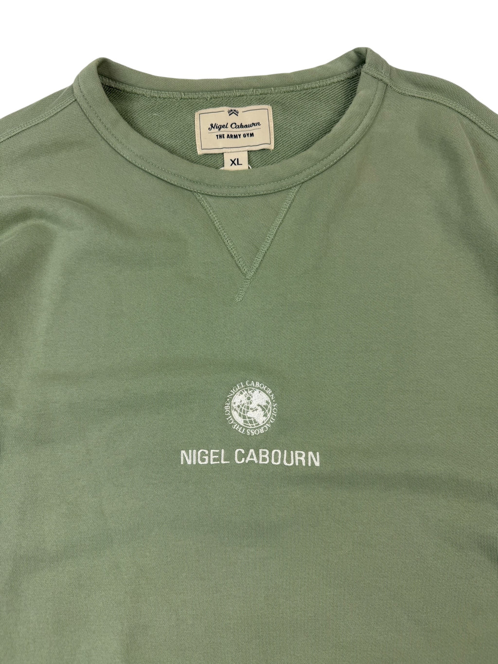 Nigel Cabourn Army Gym Embroidered Globe Sweater