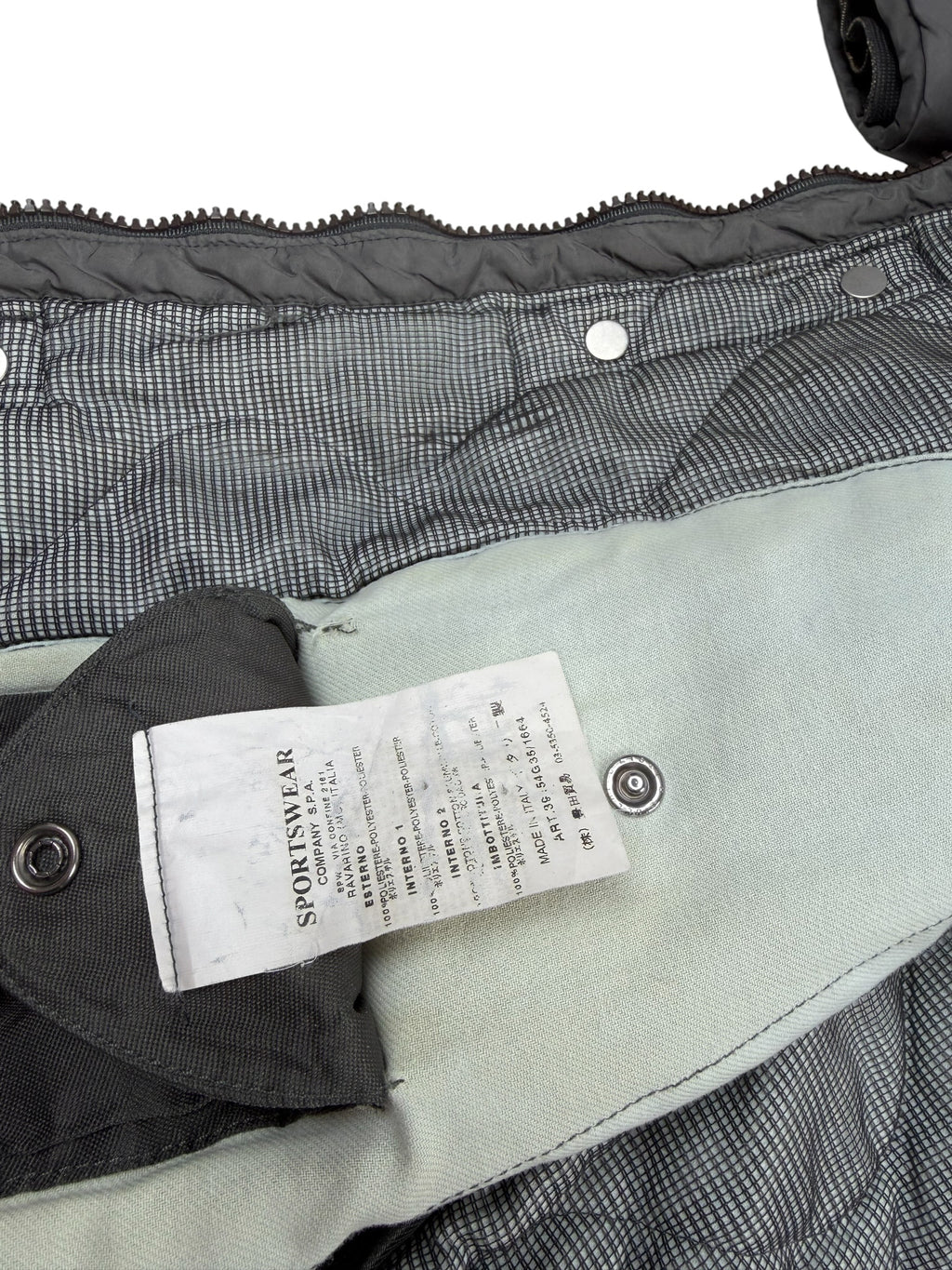 Stone Island AW03 Nylon Metal Zip Quilted Jacket
