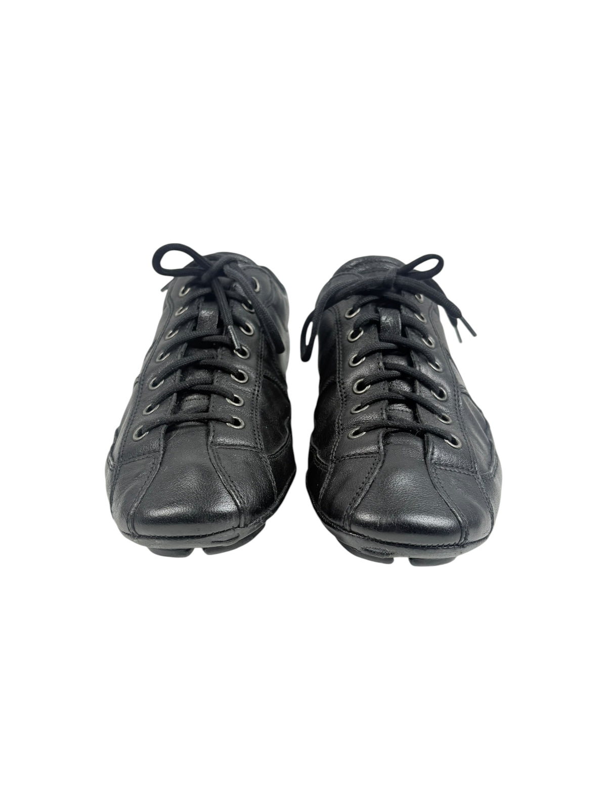Prada Buffalo Diana Leather Lace Up Shoes