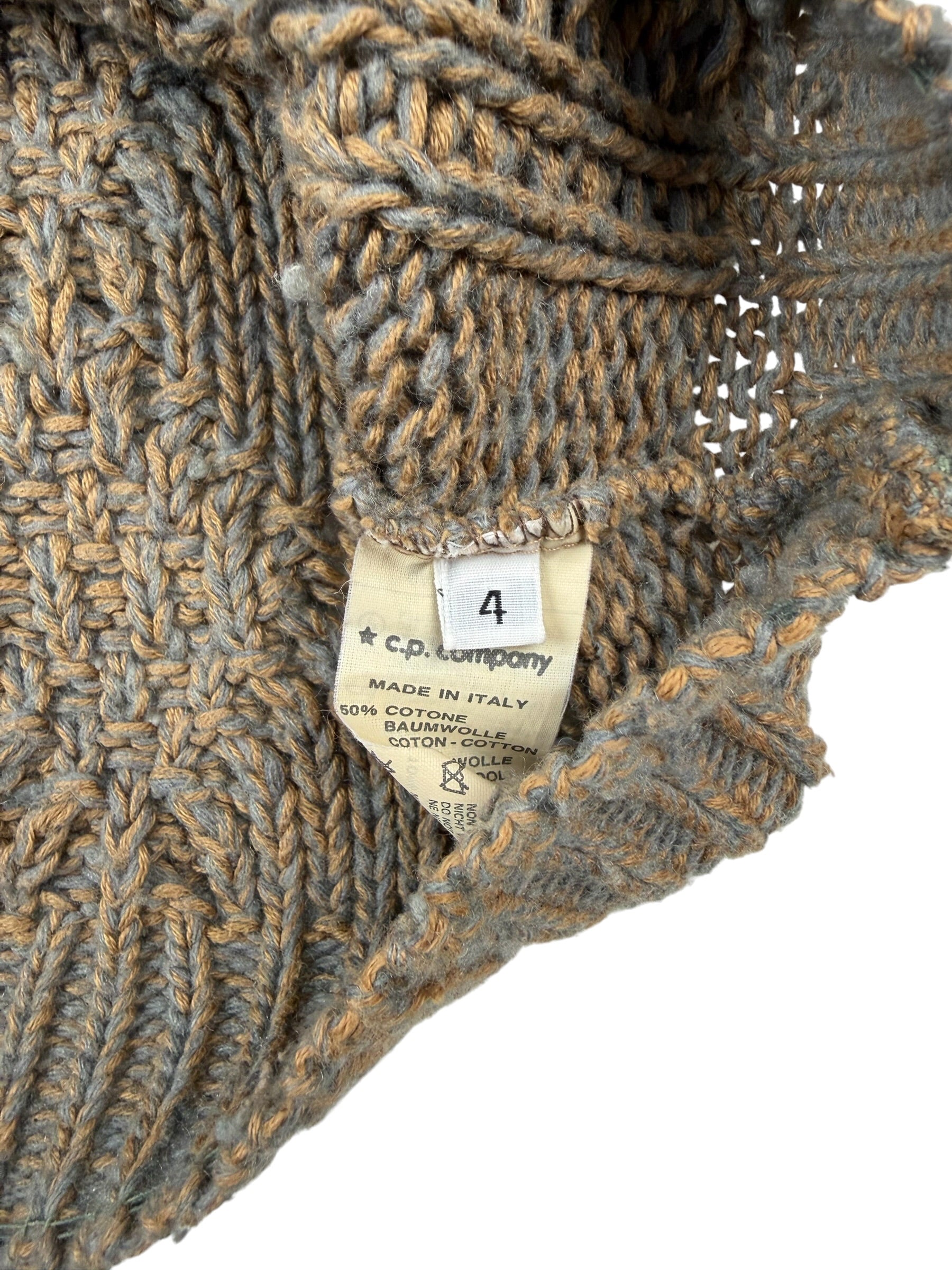 C.P. Company 80s V-Neck Cable Knit Sweater