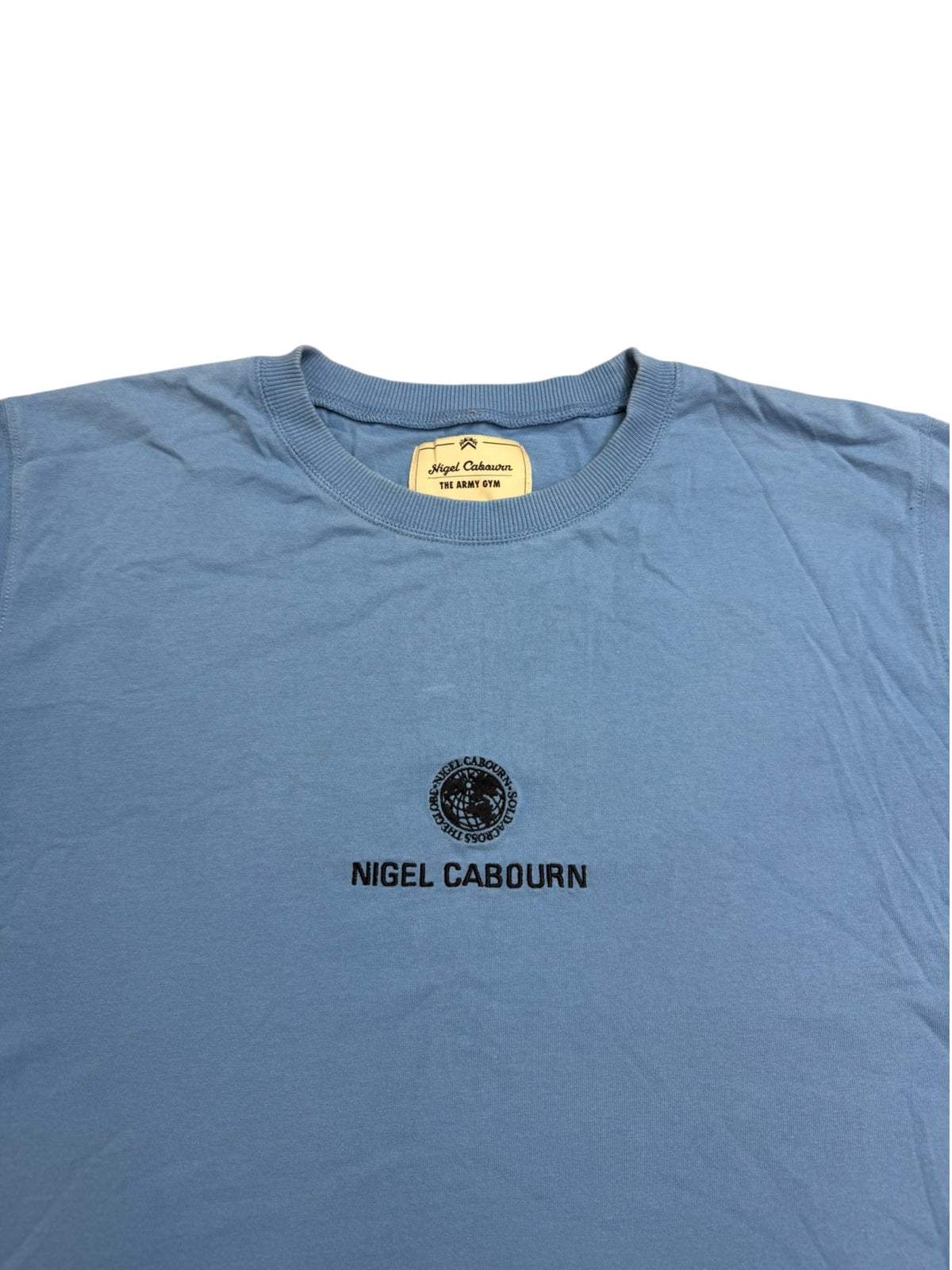 Nigel Cabourn Army Gym Globe Embroidered T-Shirt