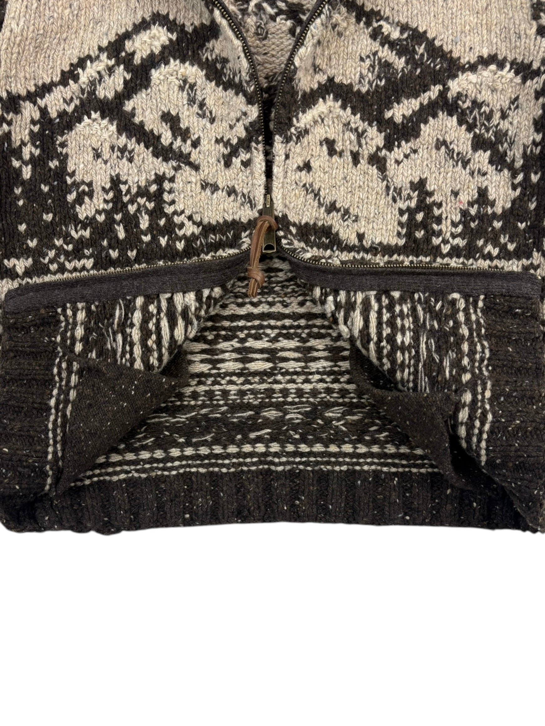 RRL Intarsia Shawl Collar Zip-Up Cardigan
