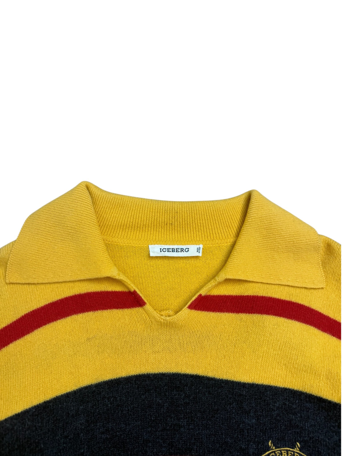 Iceberg 90s Striped Wool Rugby Jumper