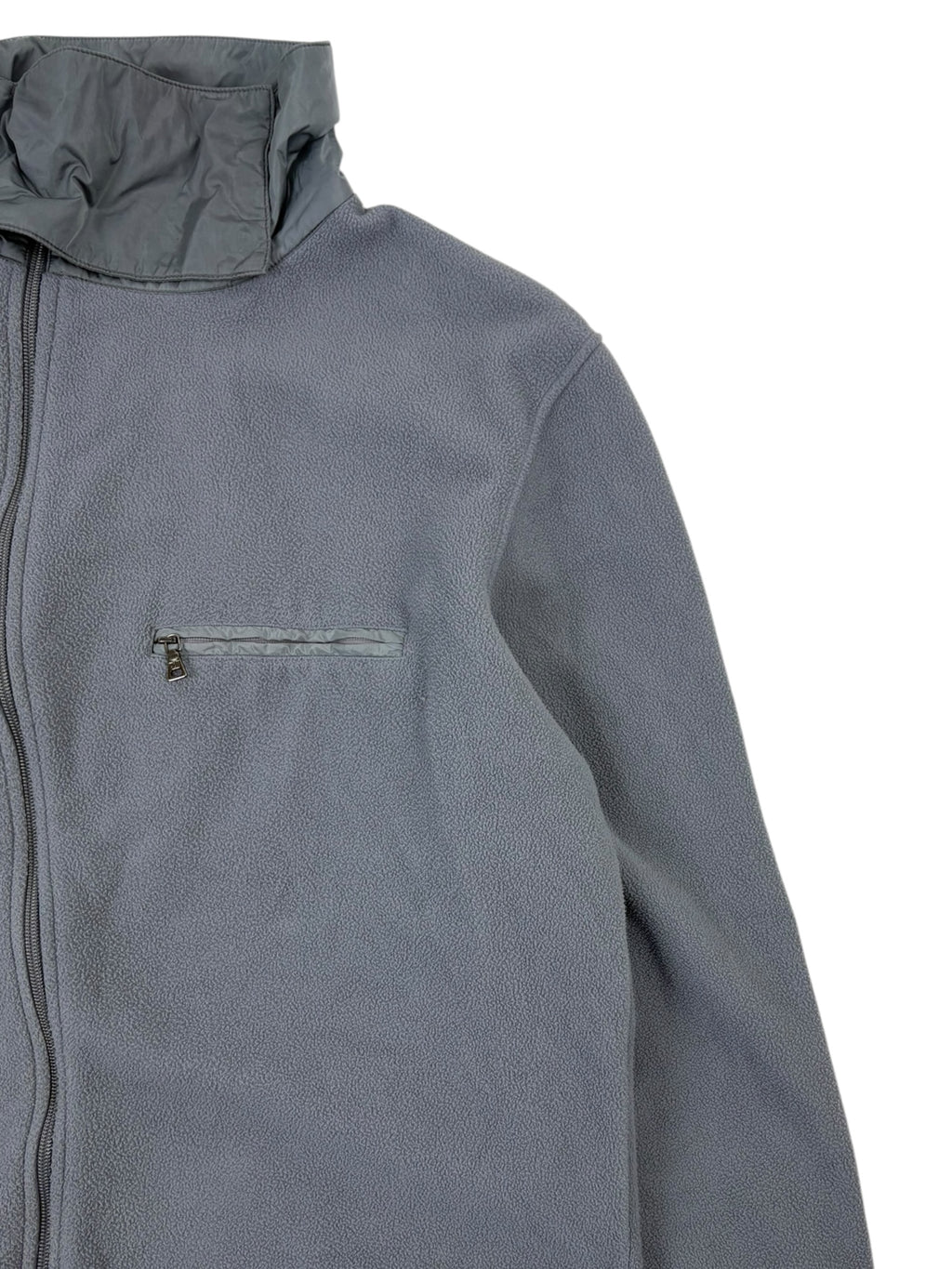 Prada Sport 2000s Asymetrical Zip Up Fleece Jacket