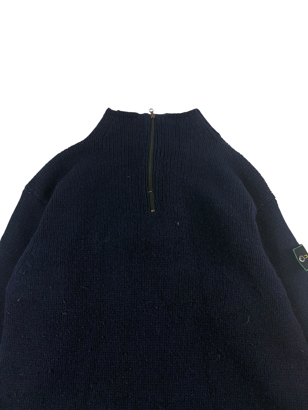 Stone Island 1994 Quarter Zip Knit Pull Over