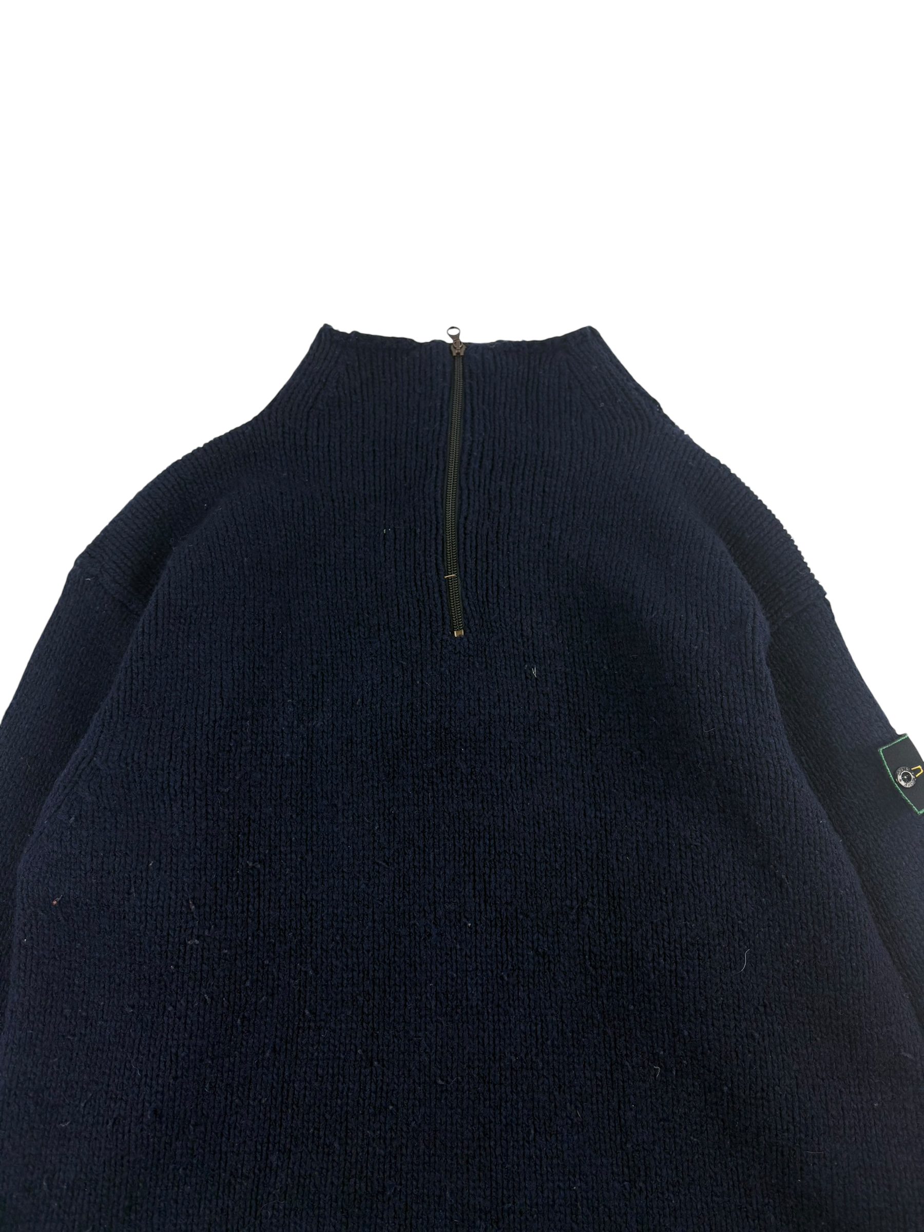 Stone Island 1994 Quarter Zip Knit Pull Over