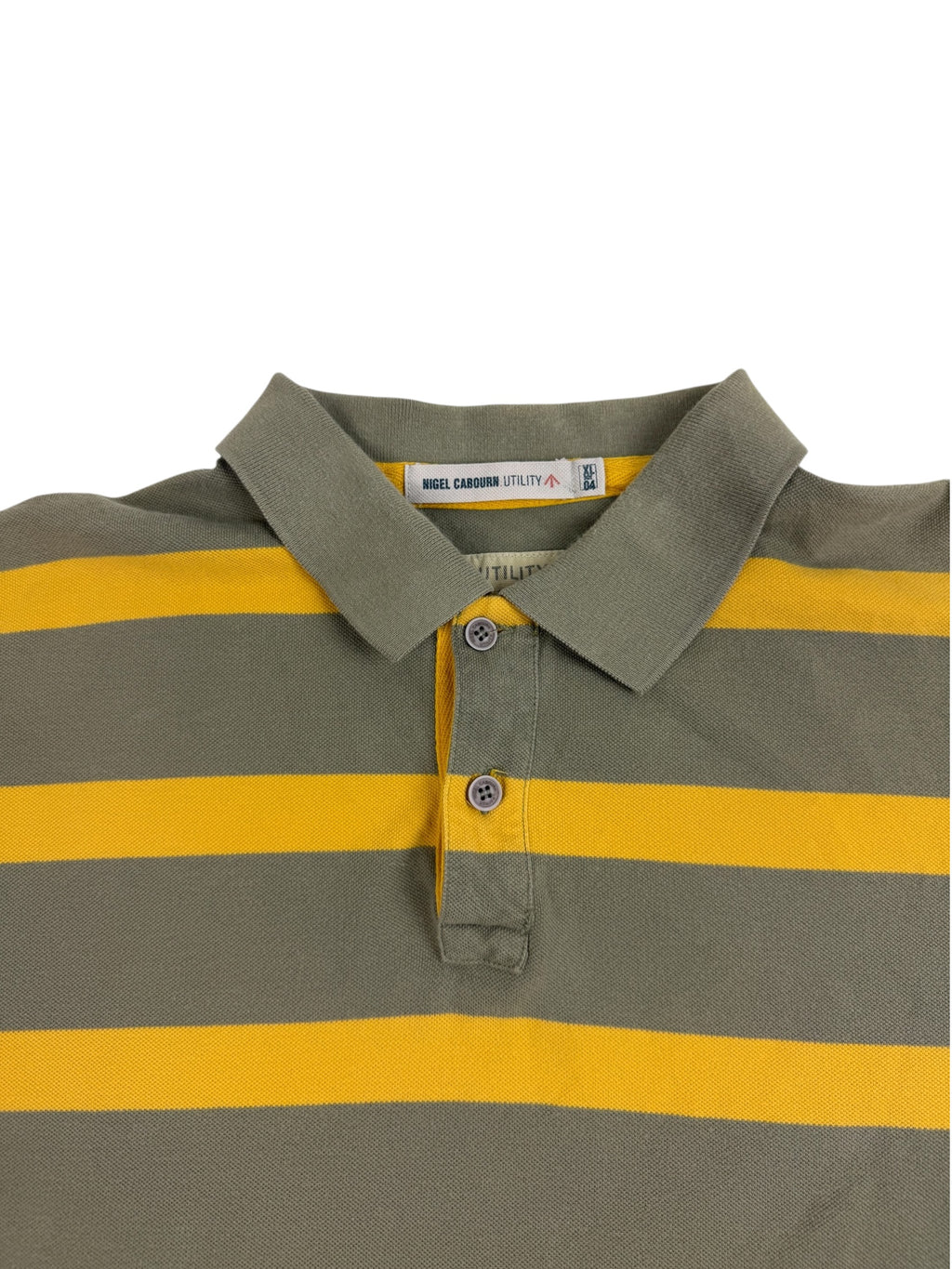 Nigel Cabourn 2000s Utility Striped Polo Shirt