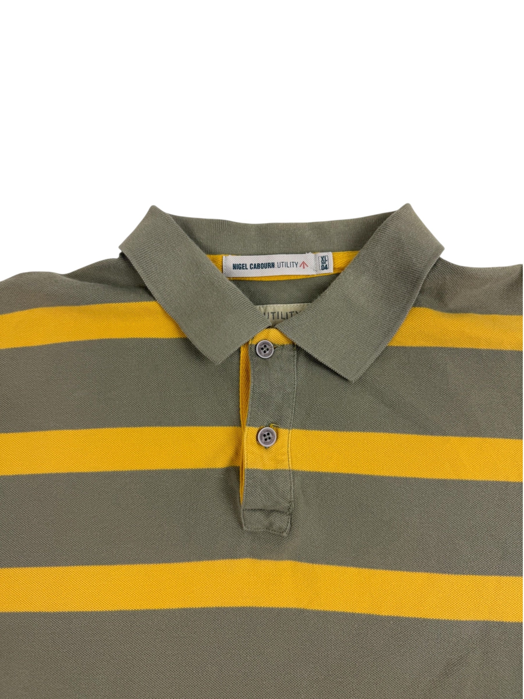 Nigel Cabourn 2000s Utility Striped Polo Shirt