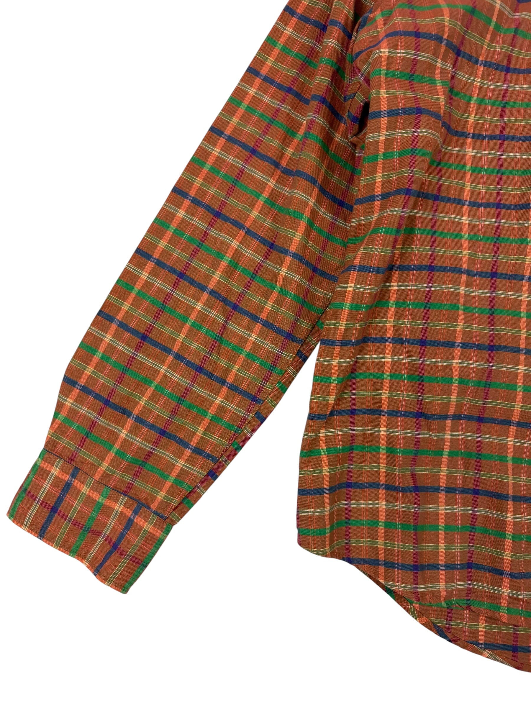 Nigel Cabourn Authentic Orange Check Shirt
