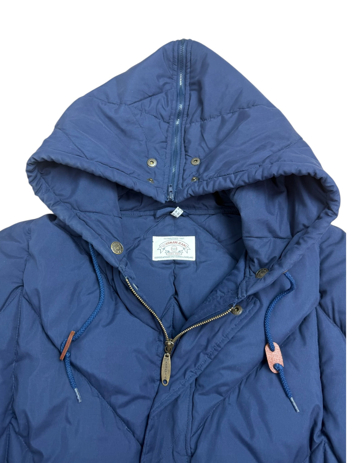 Armani Jeans 90s Quilted Hooded Parka