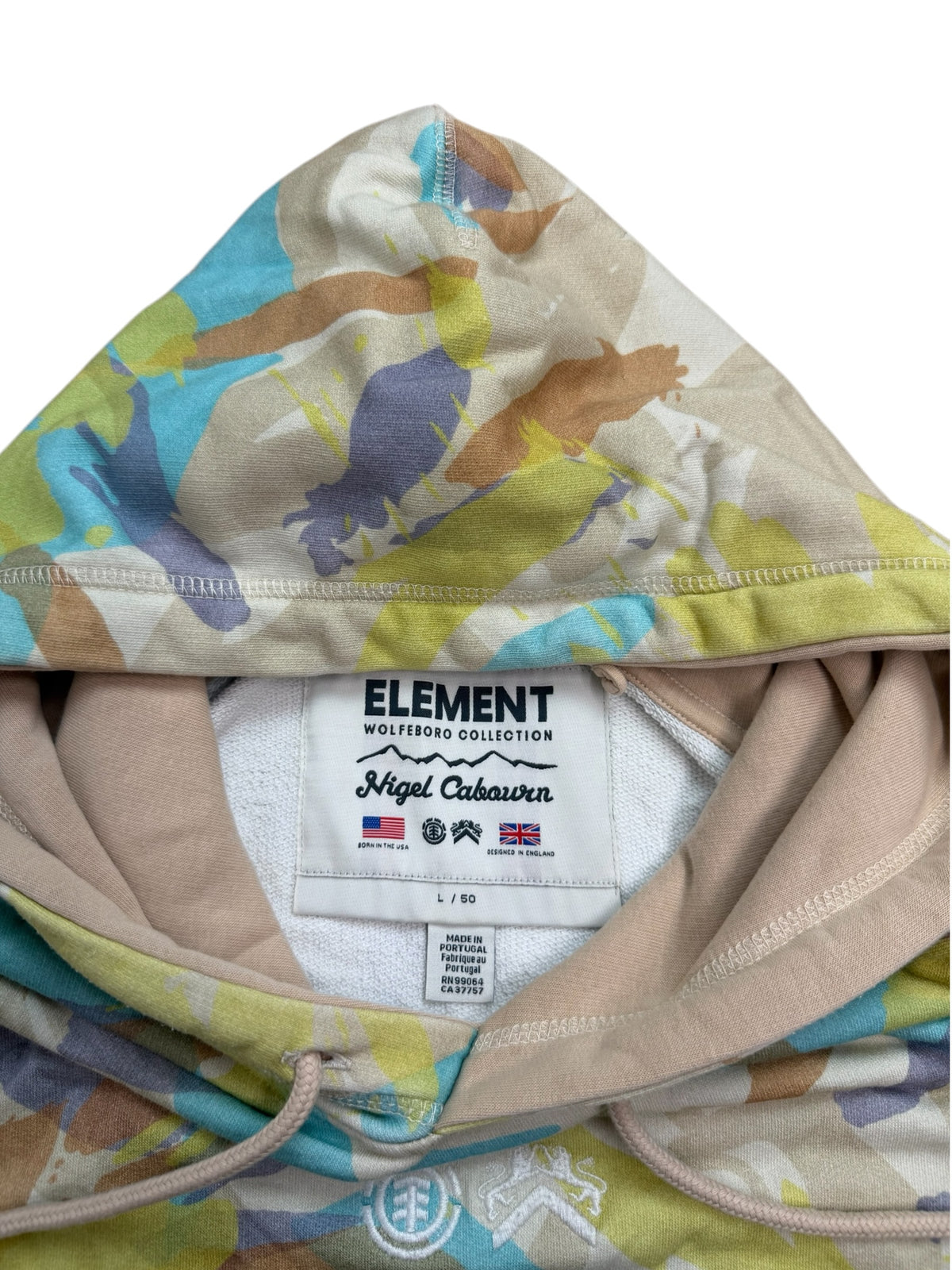 Nigel Cabourn Element Abstract Camo Hoodie