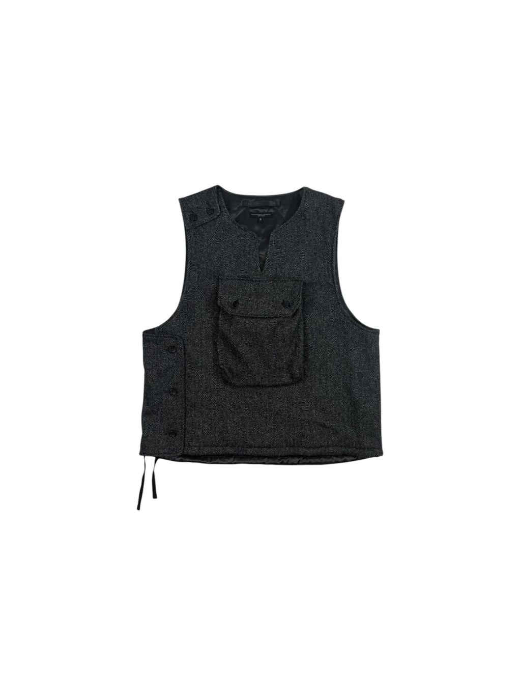 Engineered Garments Poly Wool Herringbone Cover Vest