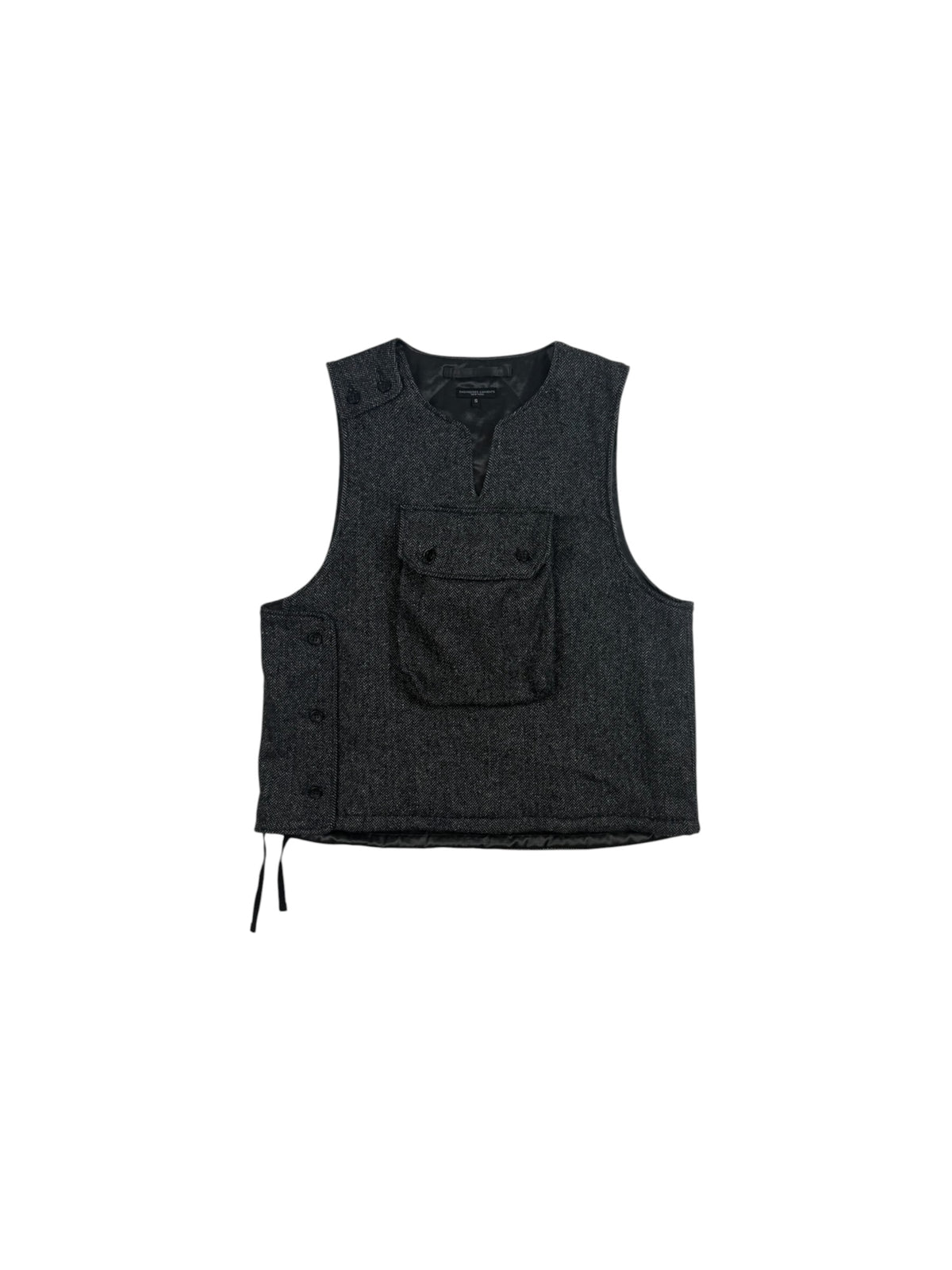Engineered Garments Poly Wool Herringbone Cover Vest