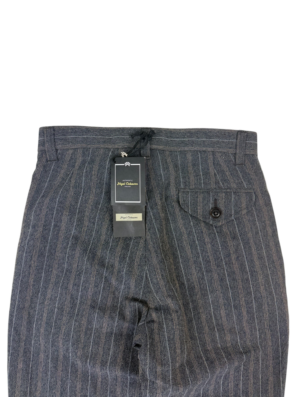 Nigel Cabourn Authentic Navy Pinstripe Formal Pants