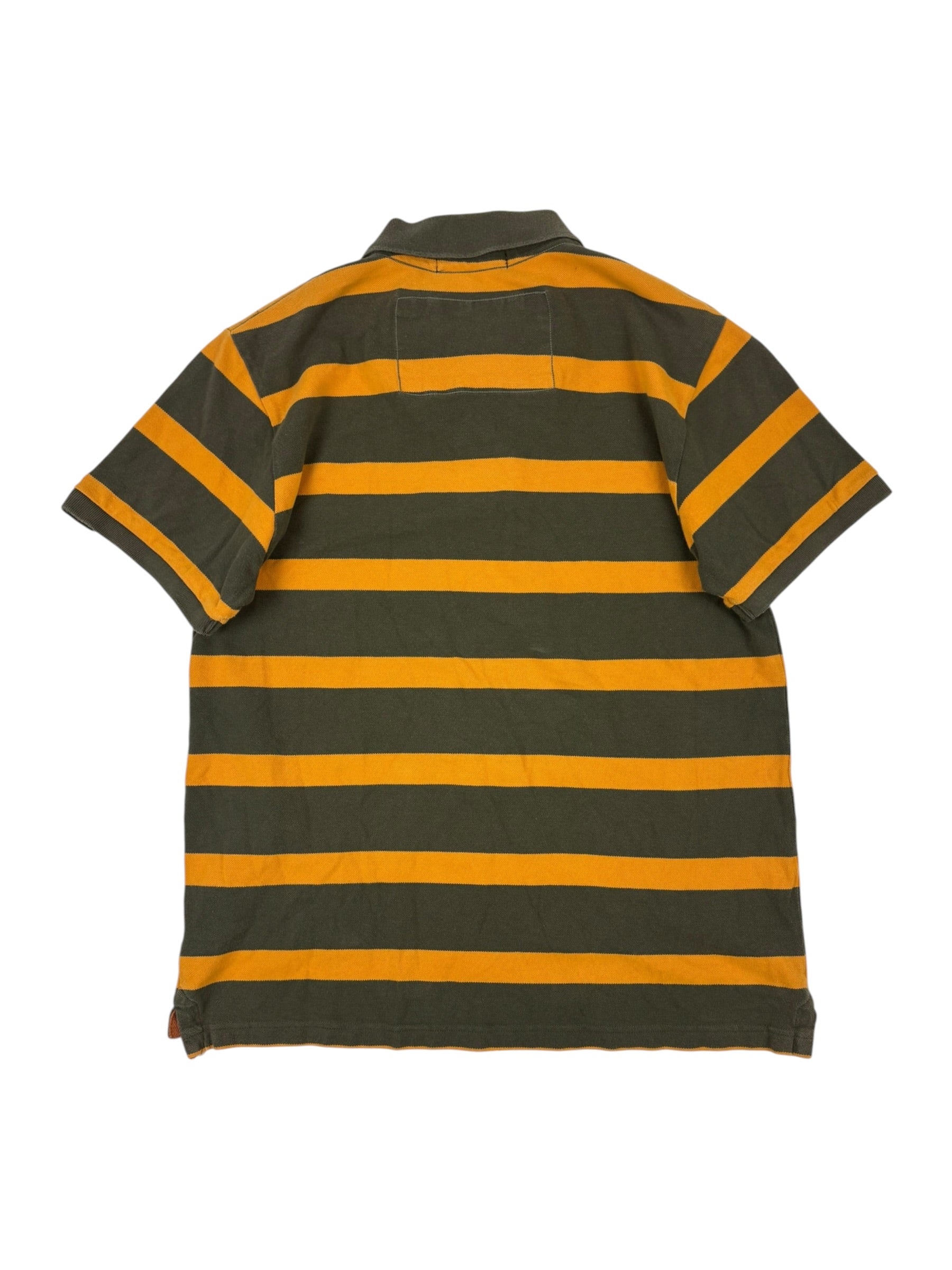 Nigel Cabourn 2000s Utility Striped Polo Shirt