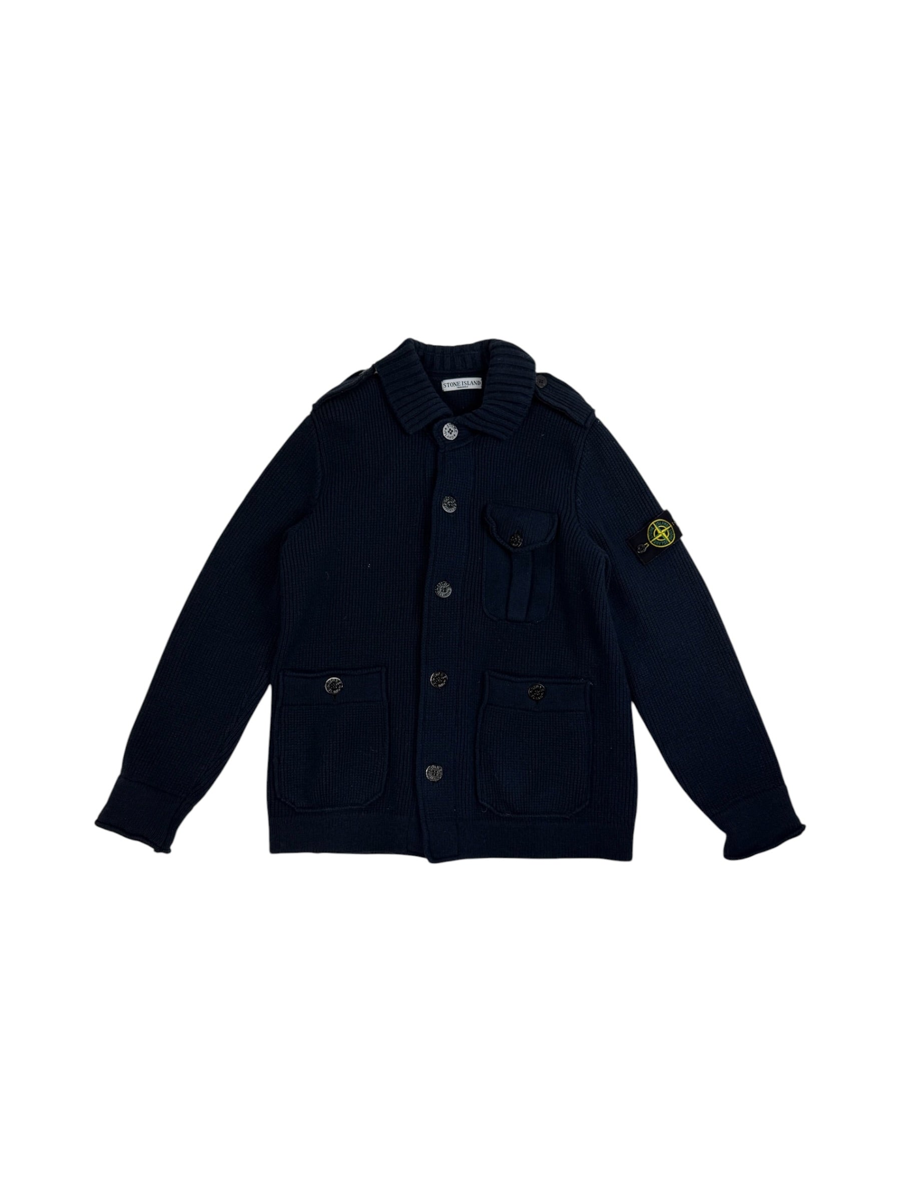 Stone Island Multi-Pocket Wool Knit Field Jacket