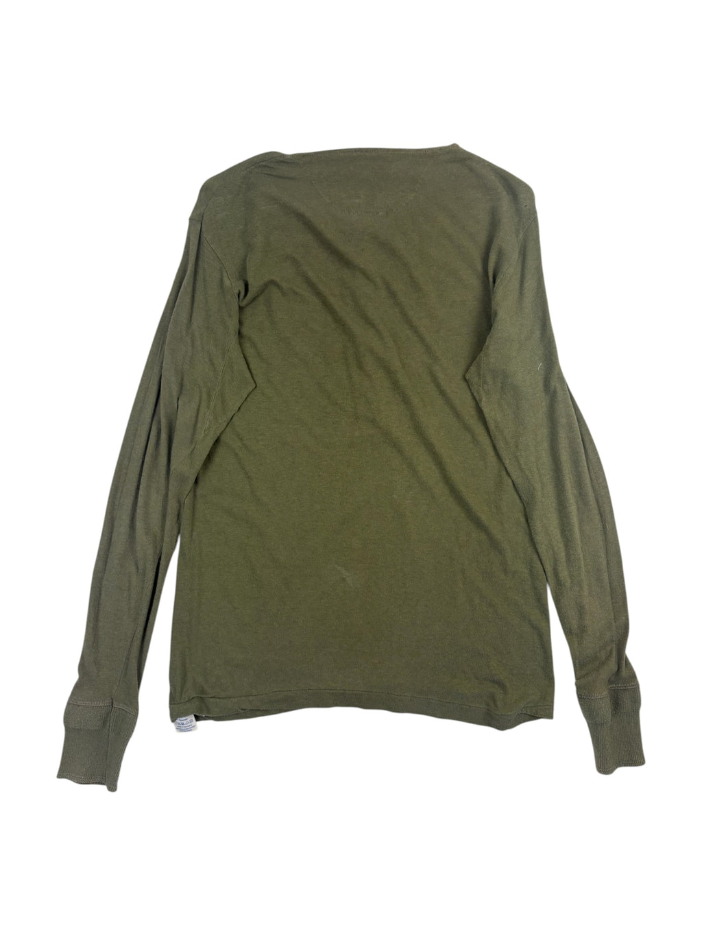 Merz B Schwanen 206 Army Green Henley Long Sleeve T-Shirt