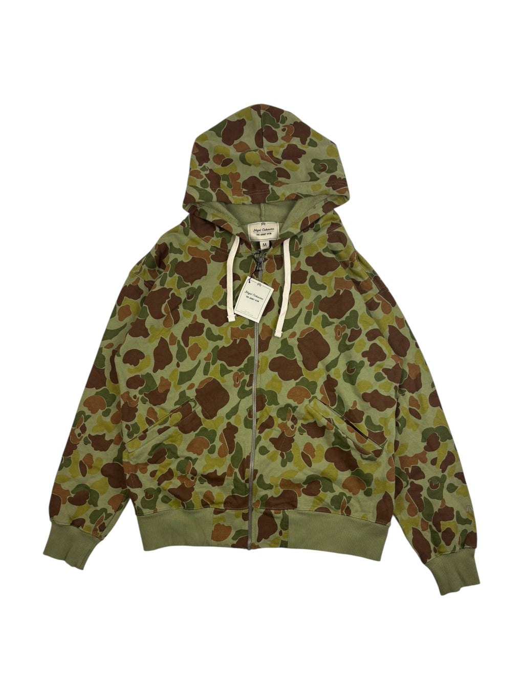 Nigel Cabourn Army Gym Camo Zip Up Hoodie